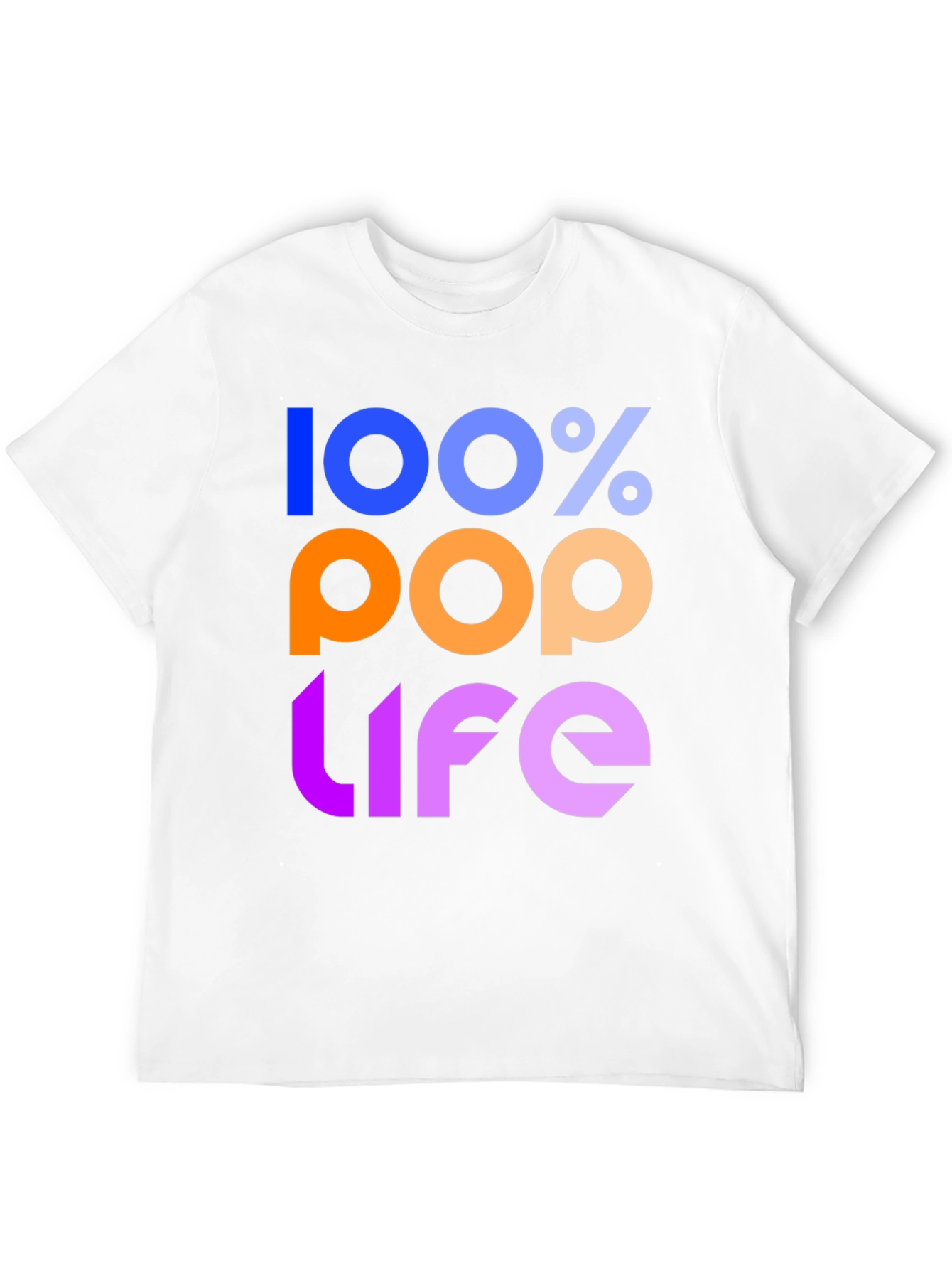 100% Pop Life Graphic Tee - Black Unisex T-Shirt