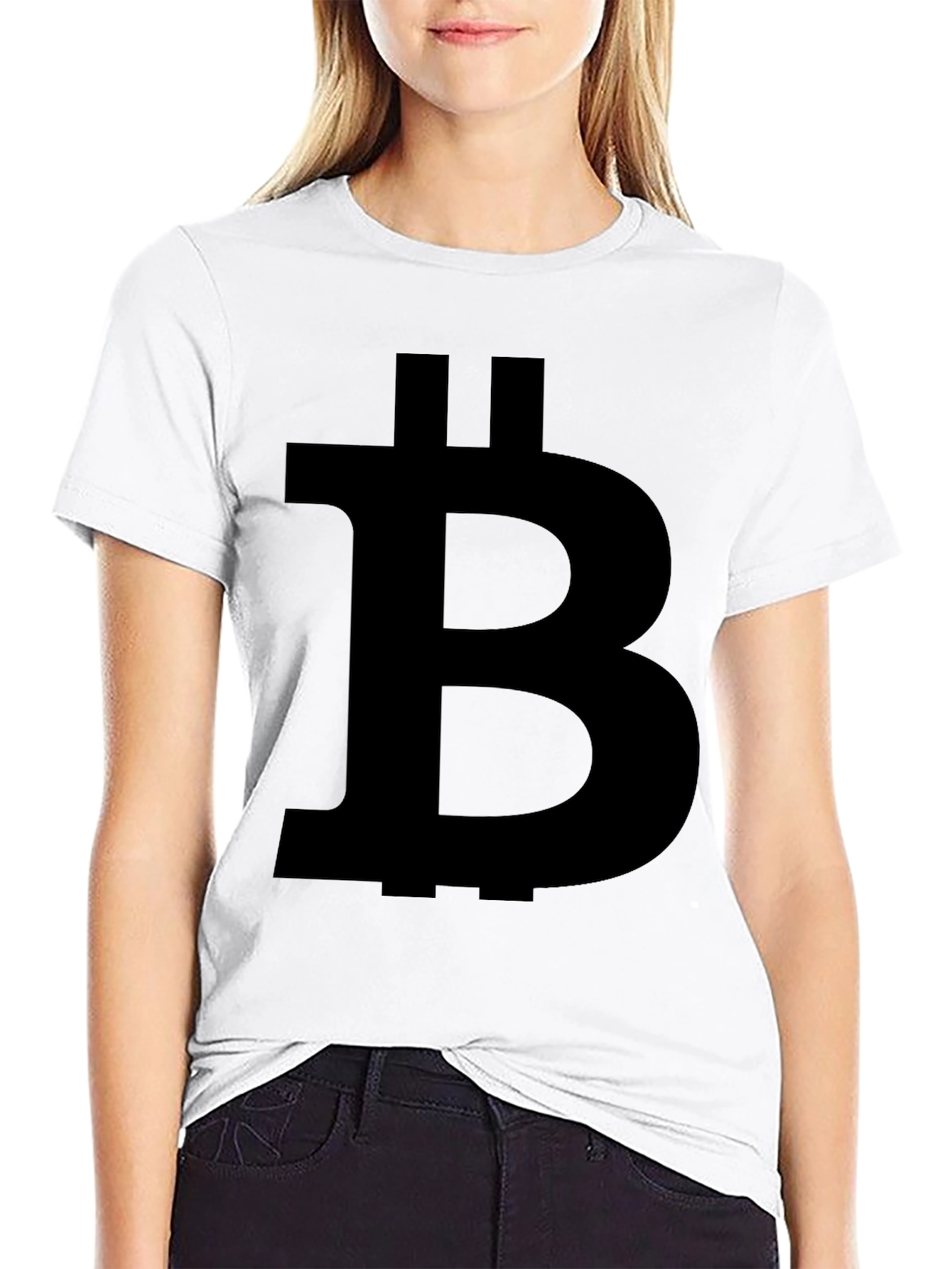 Bitcoin Symbol Black T-Shirt Crypto Currency Tee