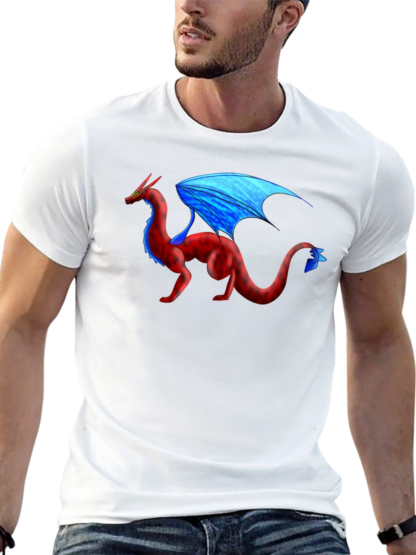 Dragon Graphic T-Shirt - Black Cotton Tee