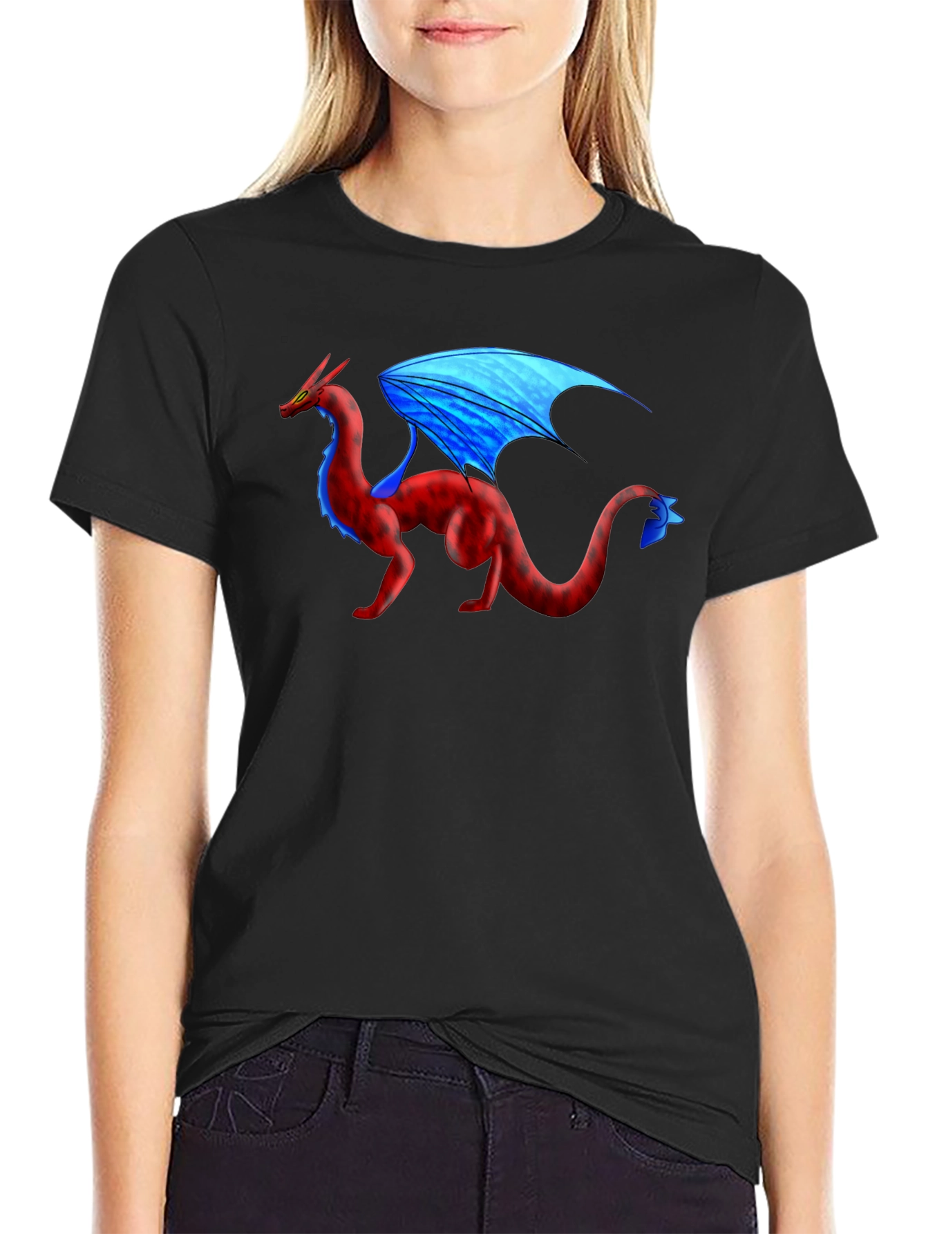 Dragon Graphic T-Shirt - Black Cotton Tee