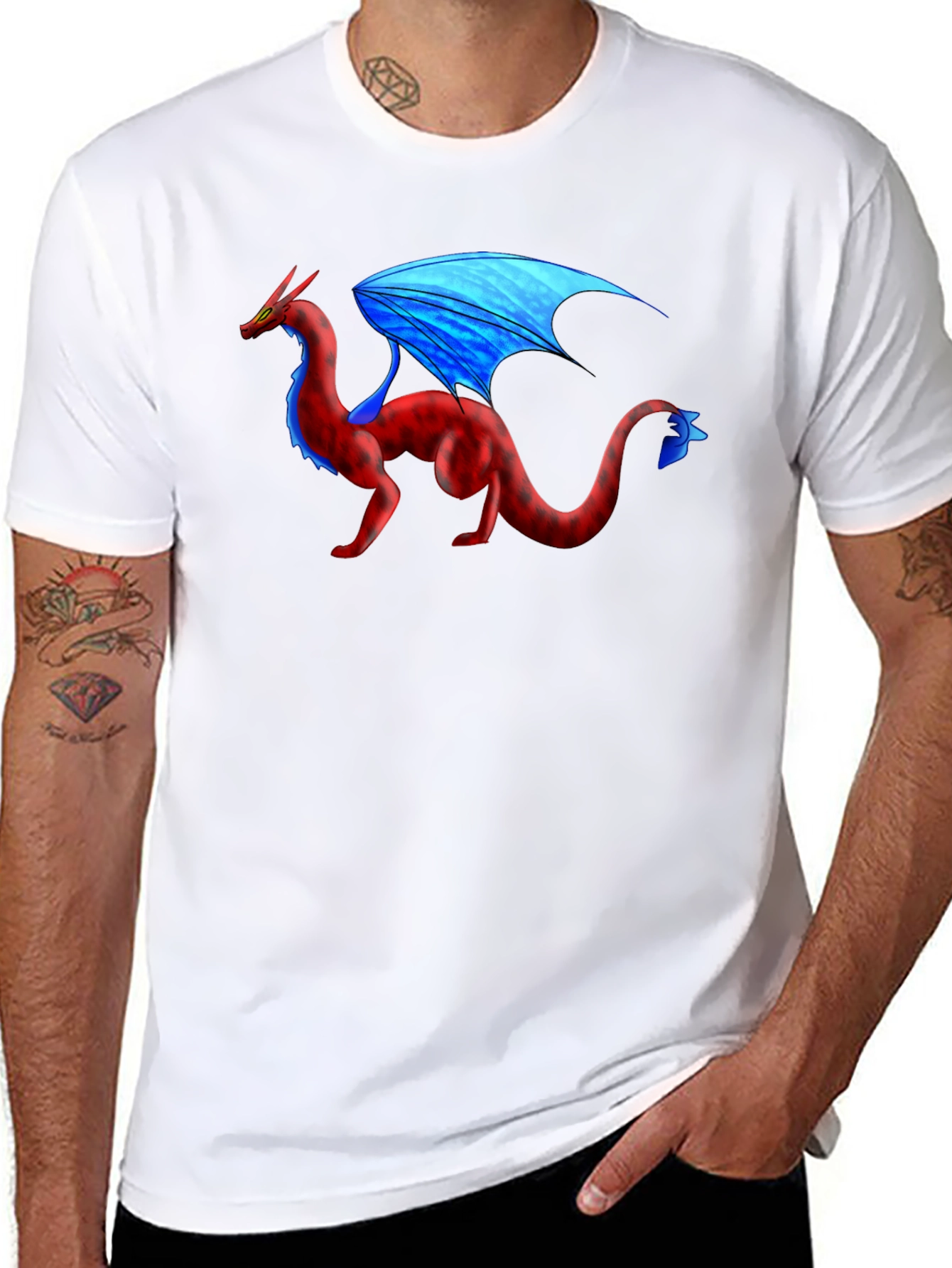 Dragon Graphic T-Shirt - Black Cotton Tee