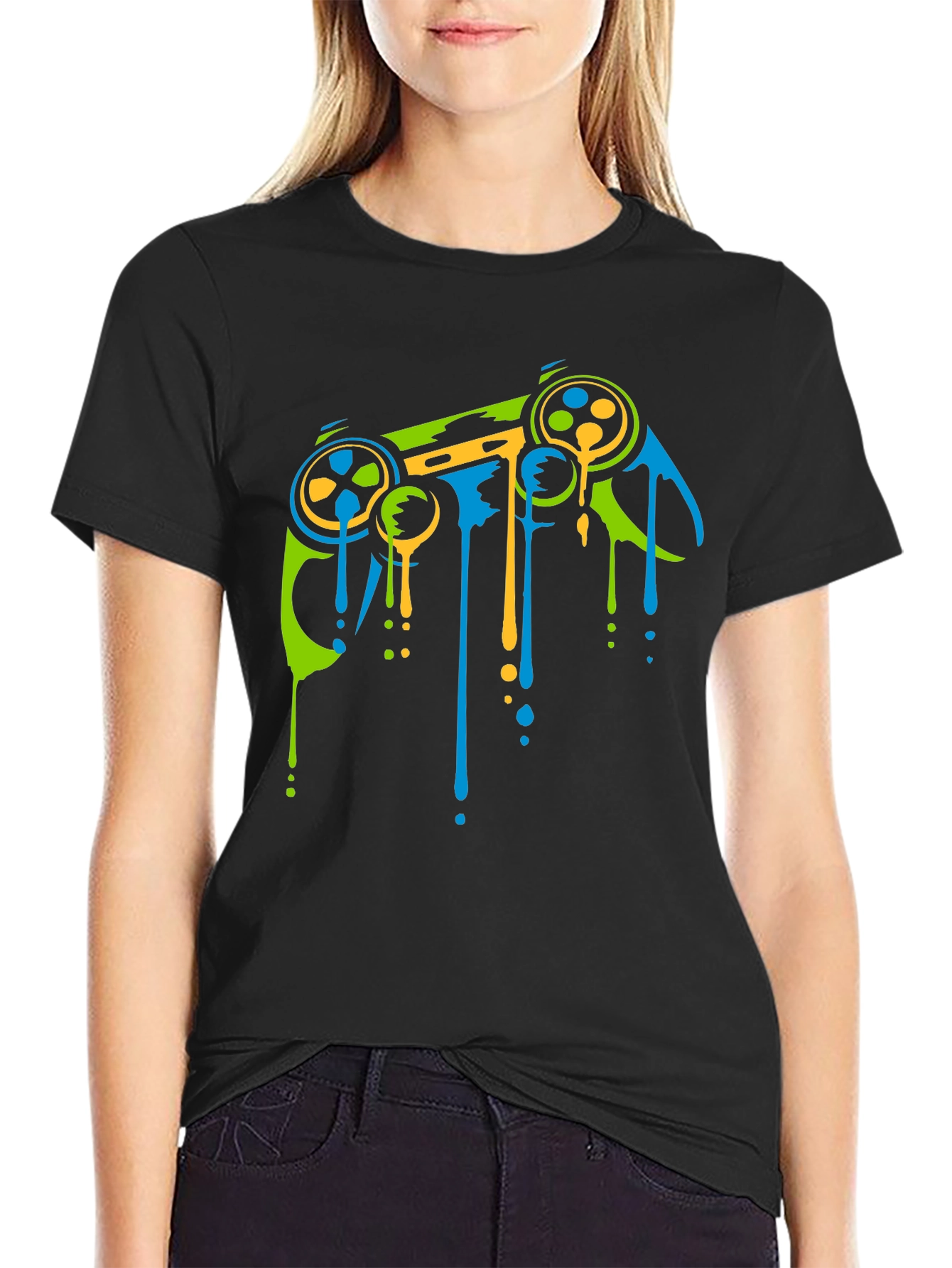 Gaming Controller Drip T-Shirt - Cool Gamer Tee