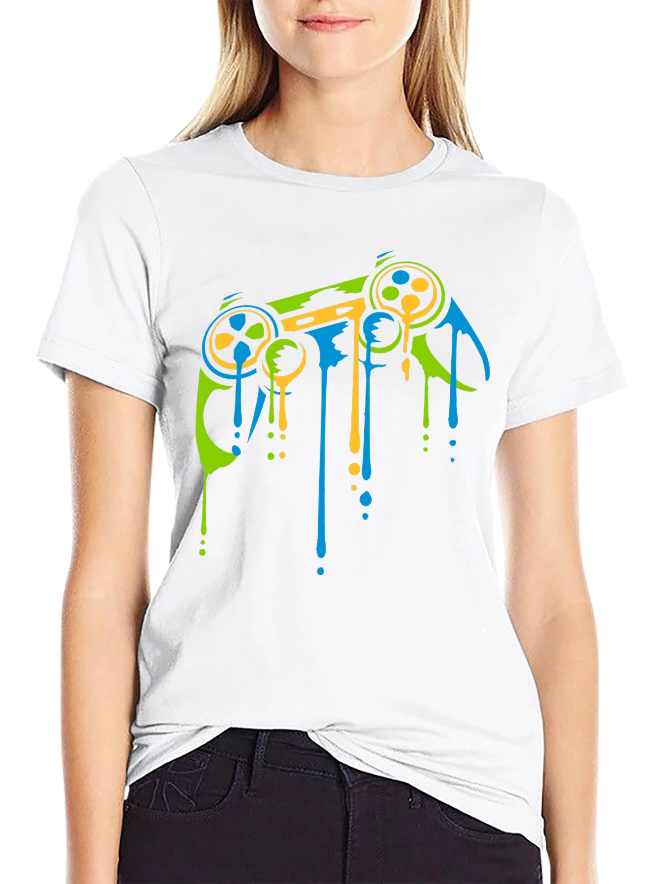 Gaming Controller Drip T-Shirt - Cool Gamer Tee