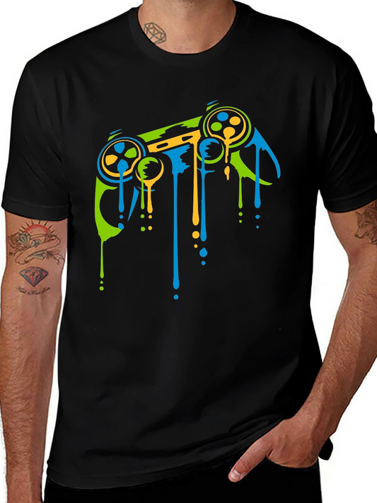 Gaming Controller Drip T-Shirt - Cool Gamer Tee