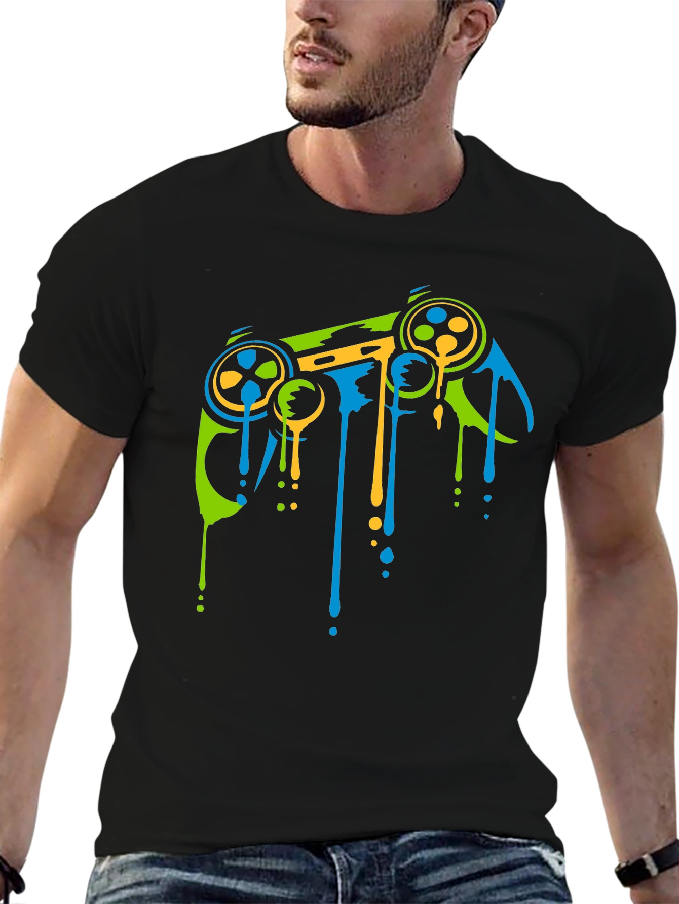 Gaming Controller Drip T-Shirt - Cool Gamer Tee