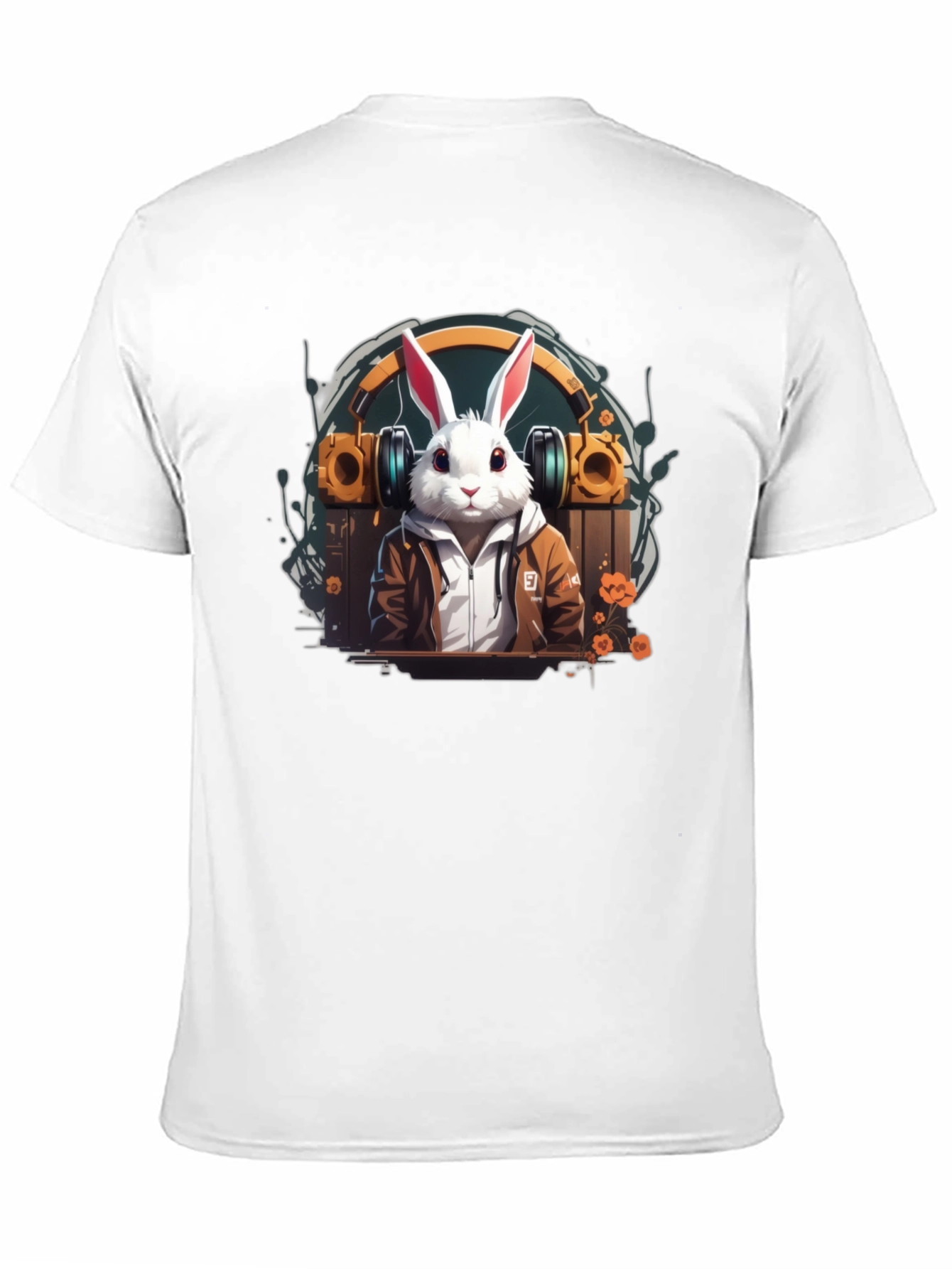 Rabbit DJ T-Shirt - Cool Bunny Graphic Tee