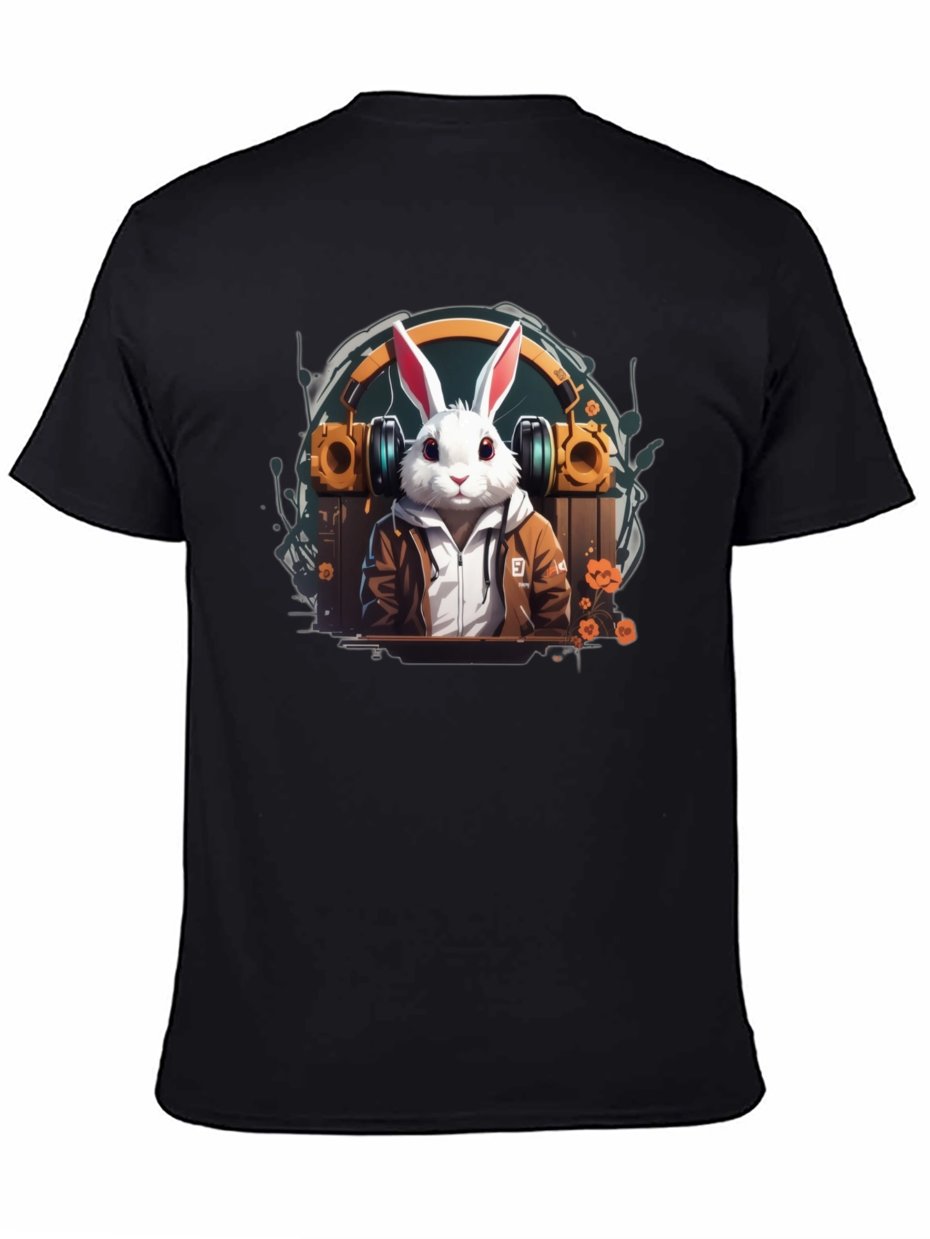 Rabbit DJ T-Shirt - Cool Bunny Graphic Tee