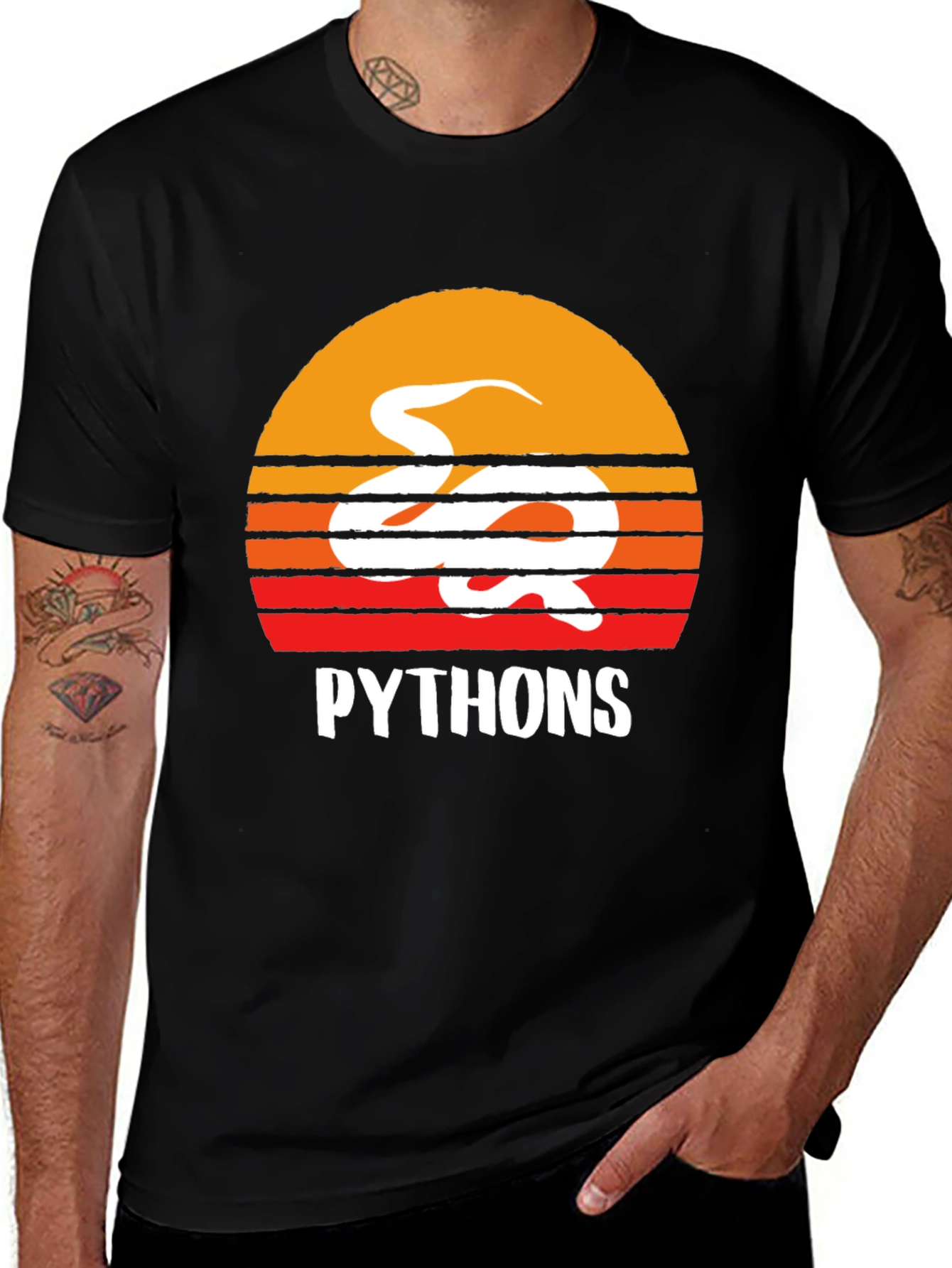 Python Sunset Graphic Tee - Programmer Shirt