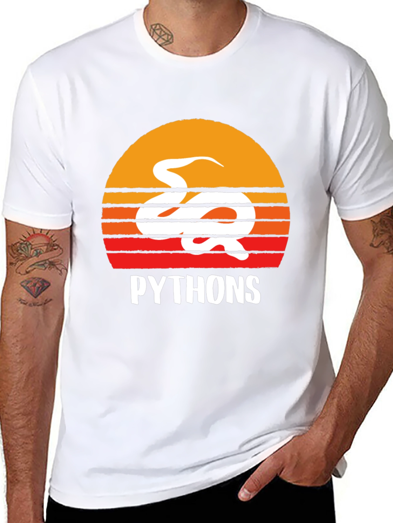 Python Sunset Graphic Tee - Programmer Shirt