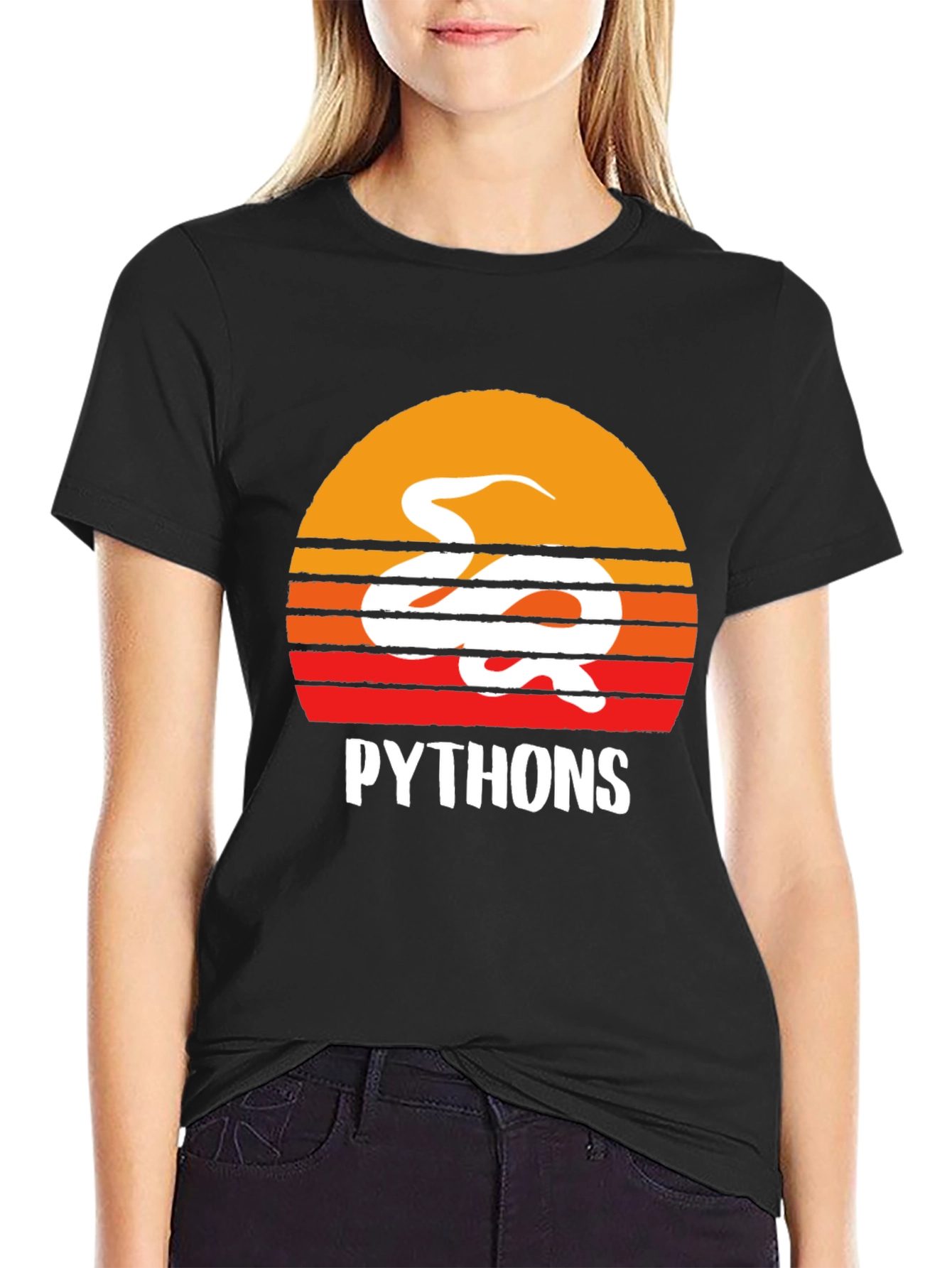 Python Sunset Graphic Tee - Programmer Shirt