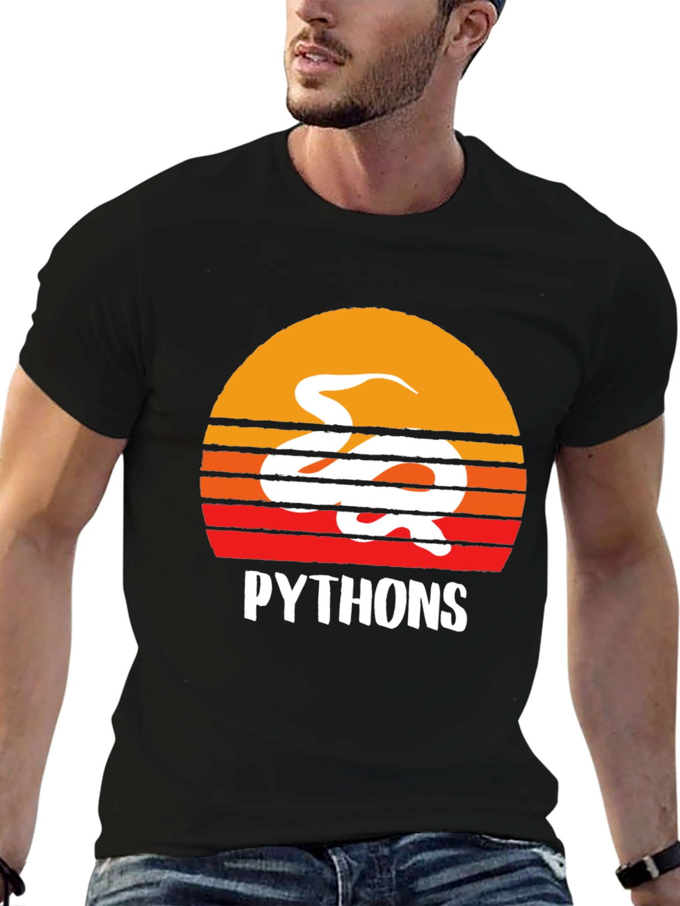 Python Sunset Graphic Tee - Programmer Shirt