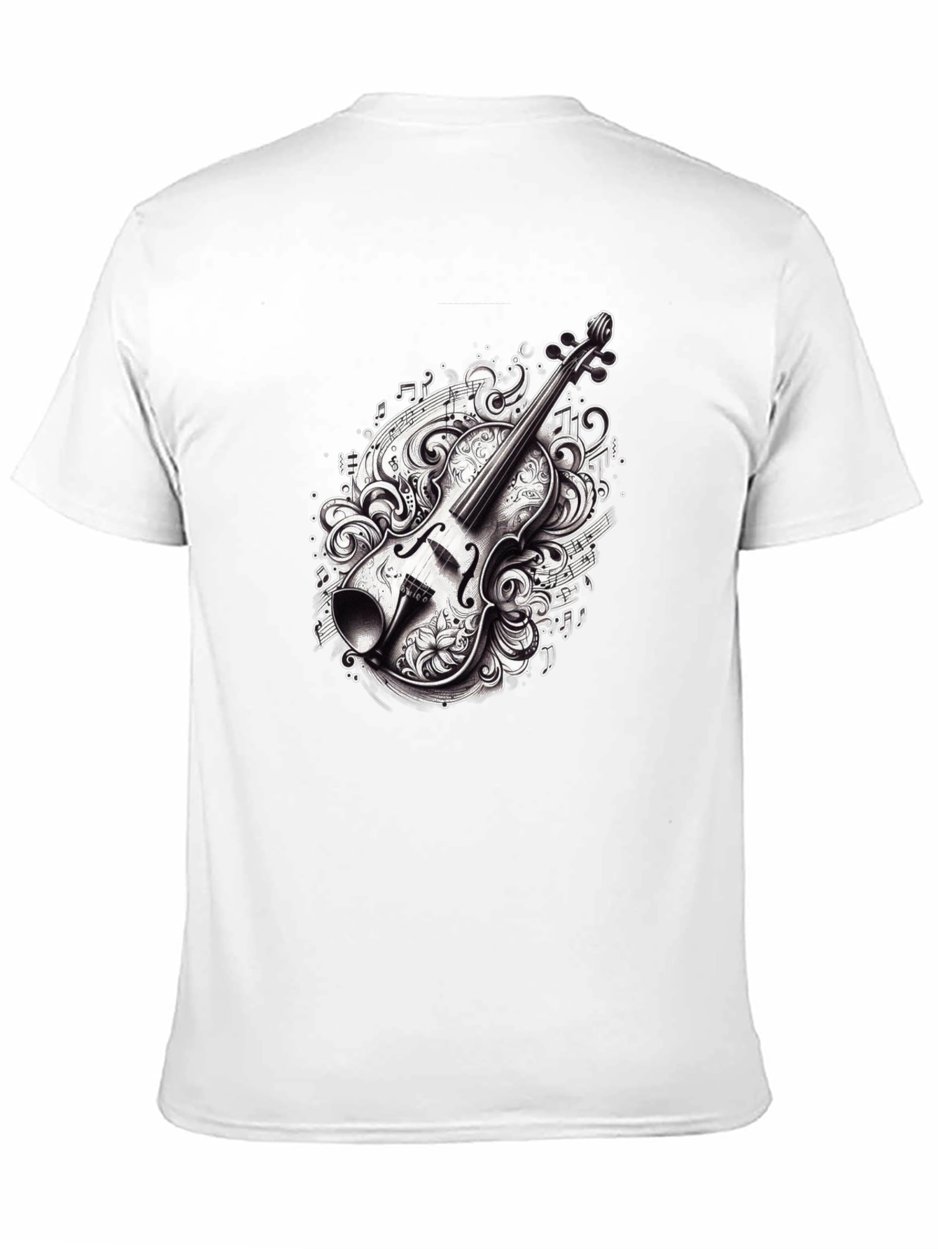 Violin Graphic Tee - Black Music Lover Shirt