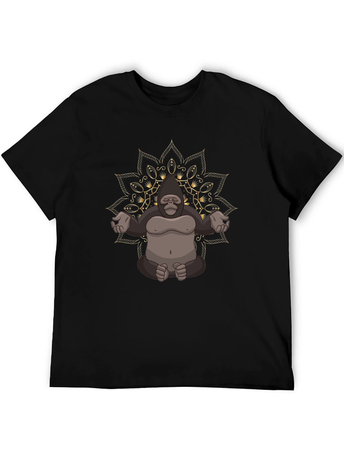 Meditating Gorilla Mandala T-Shirt