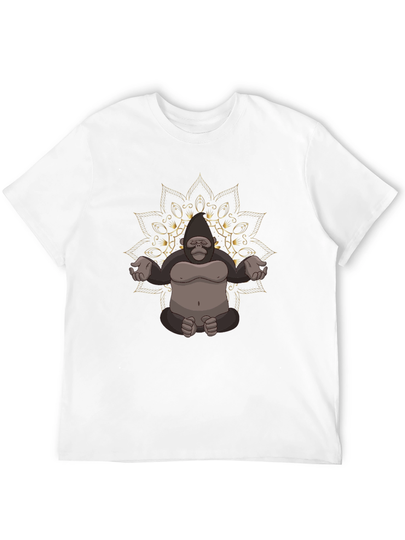 Meditating Gorilla Mandala T-Shirt