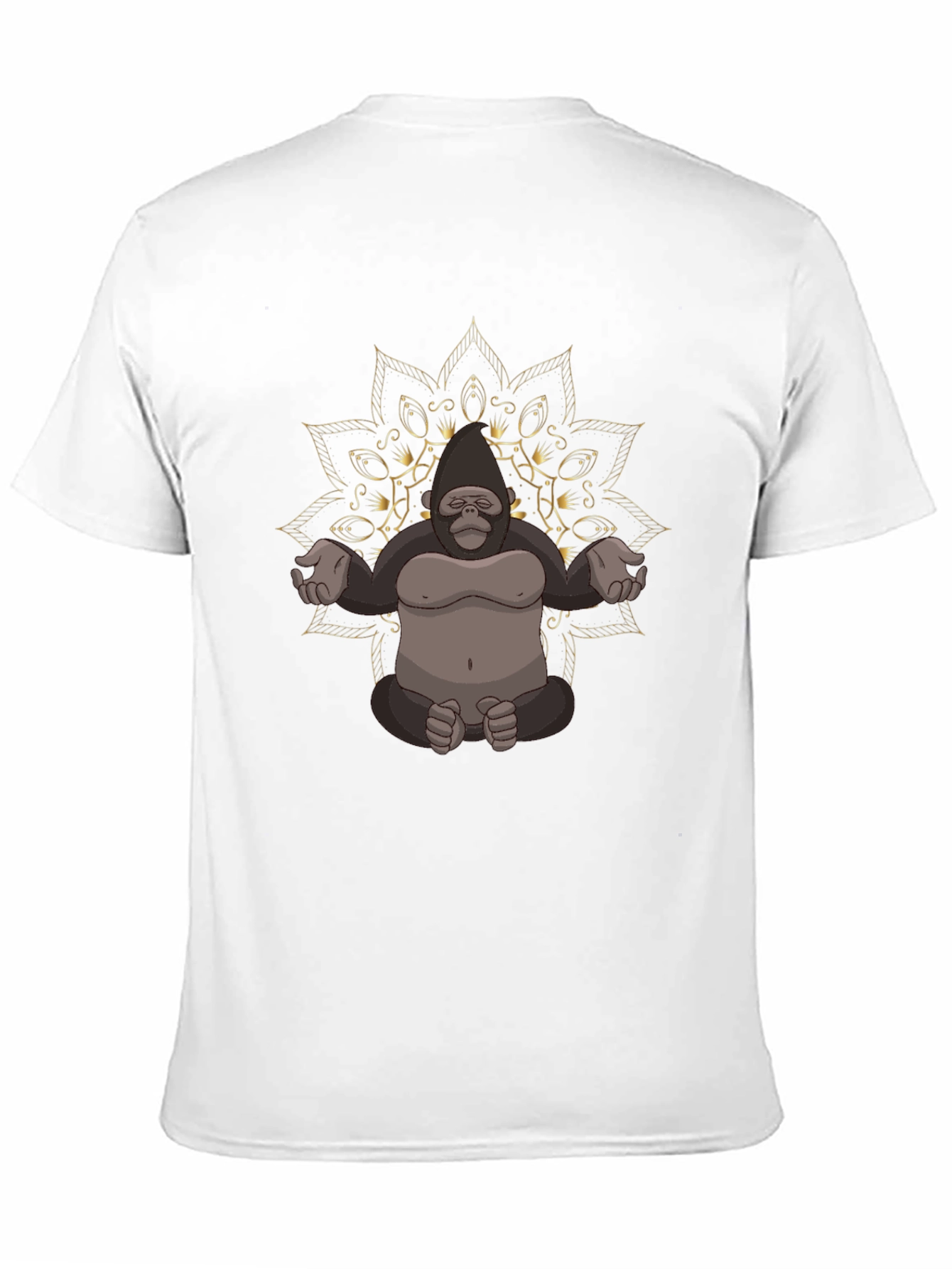Meditating Gorilla Mandala T-Shirt