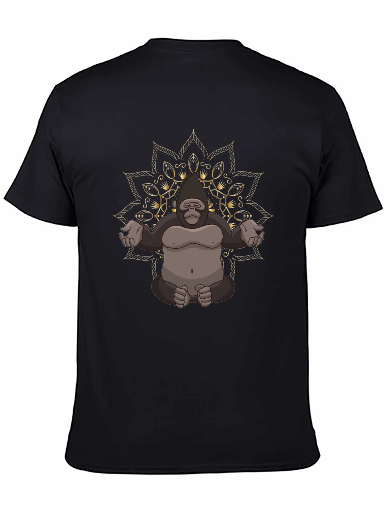 Meditating Gorilla Mandala T-Shirt