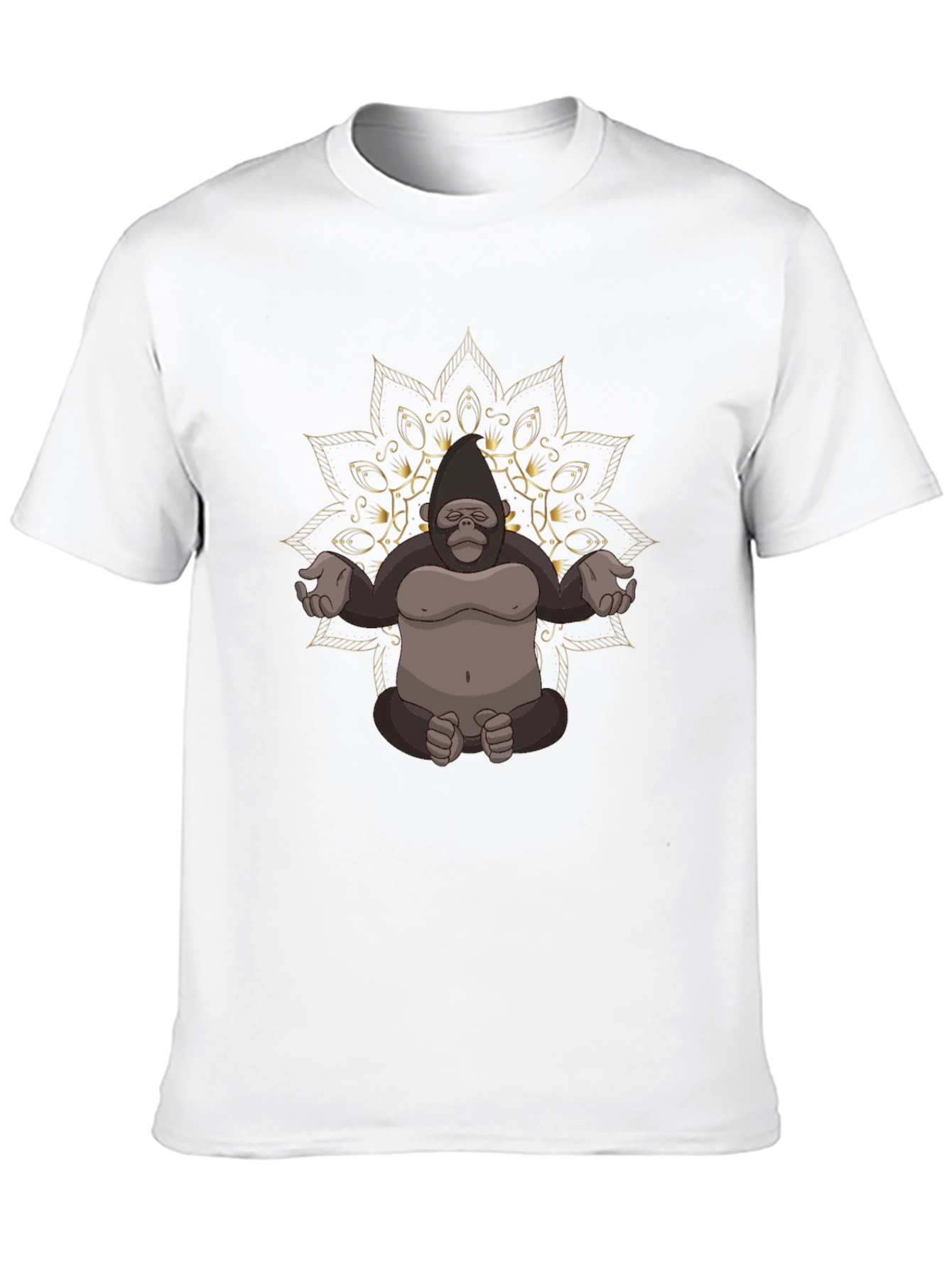 Meditating Gorilla Mandala T-Shirt