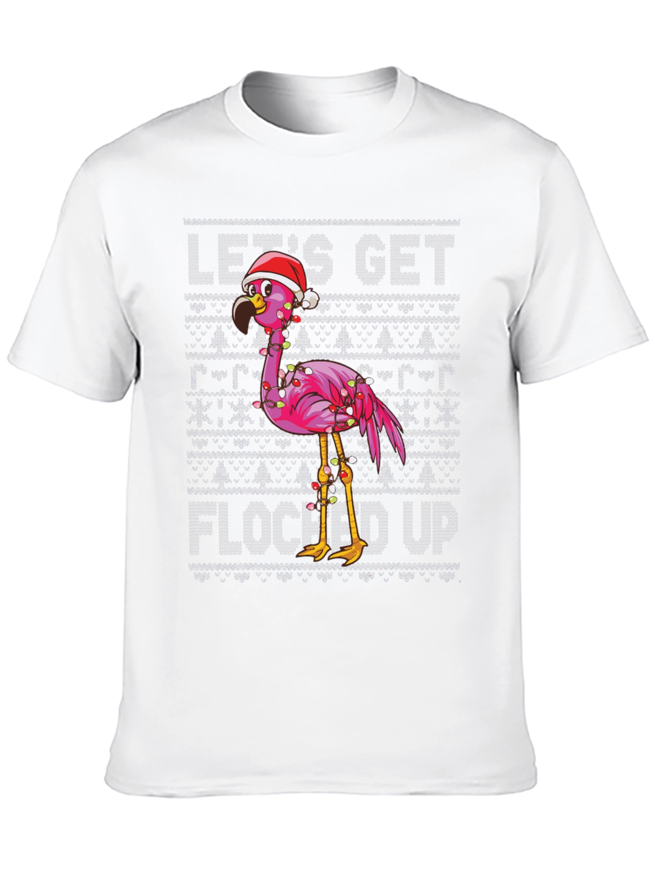 Festive Flamingo Christmas Graphic Tee