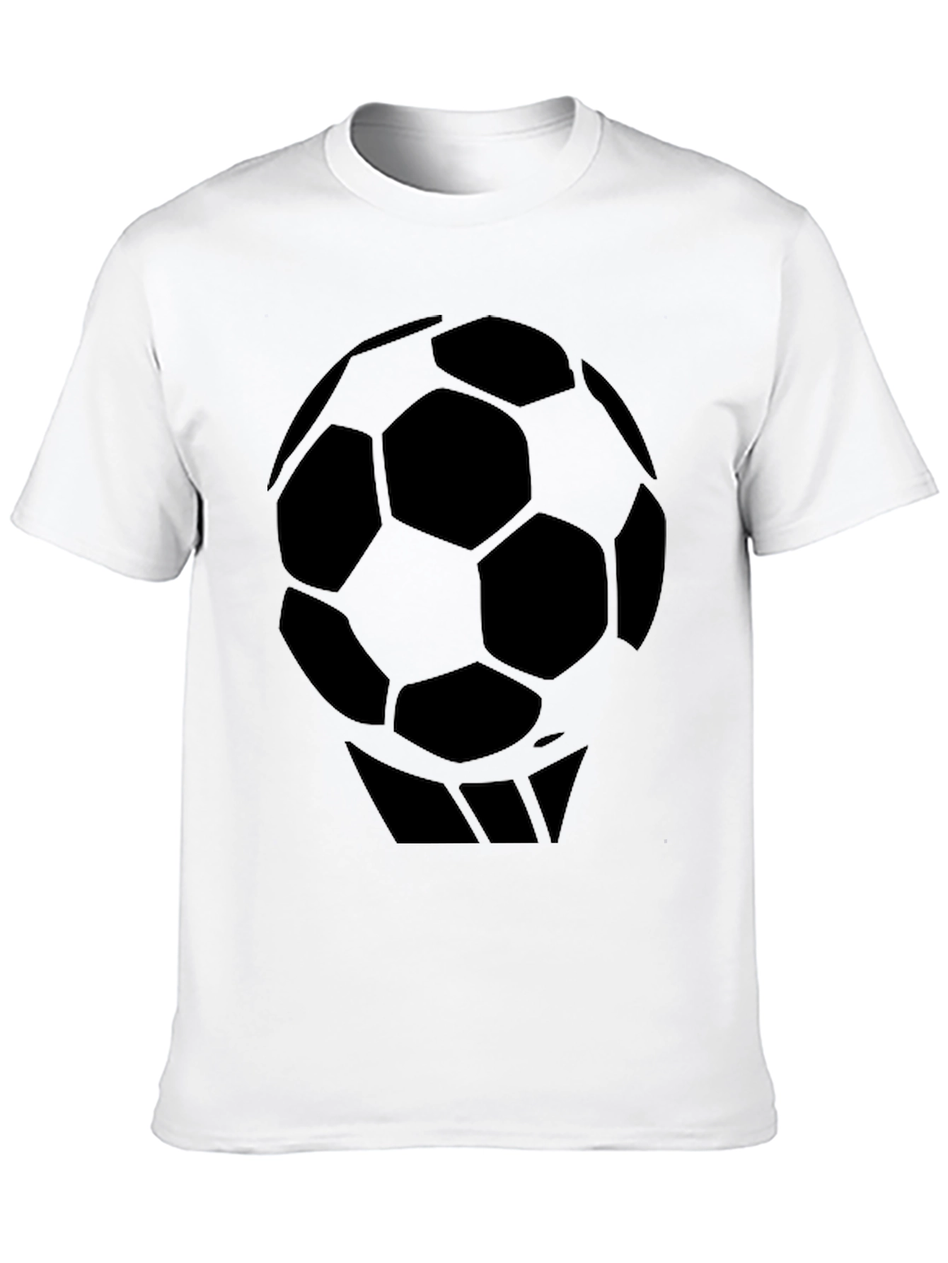 Mens Black Soccer Ball Graphic T-Shirt