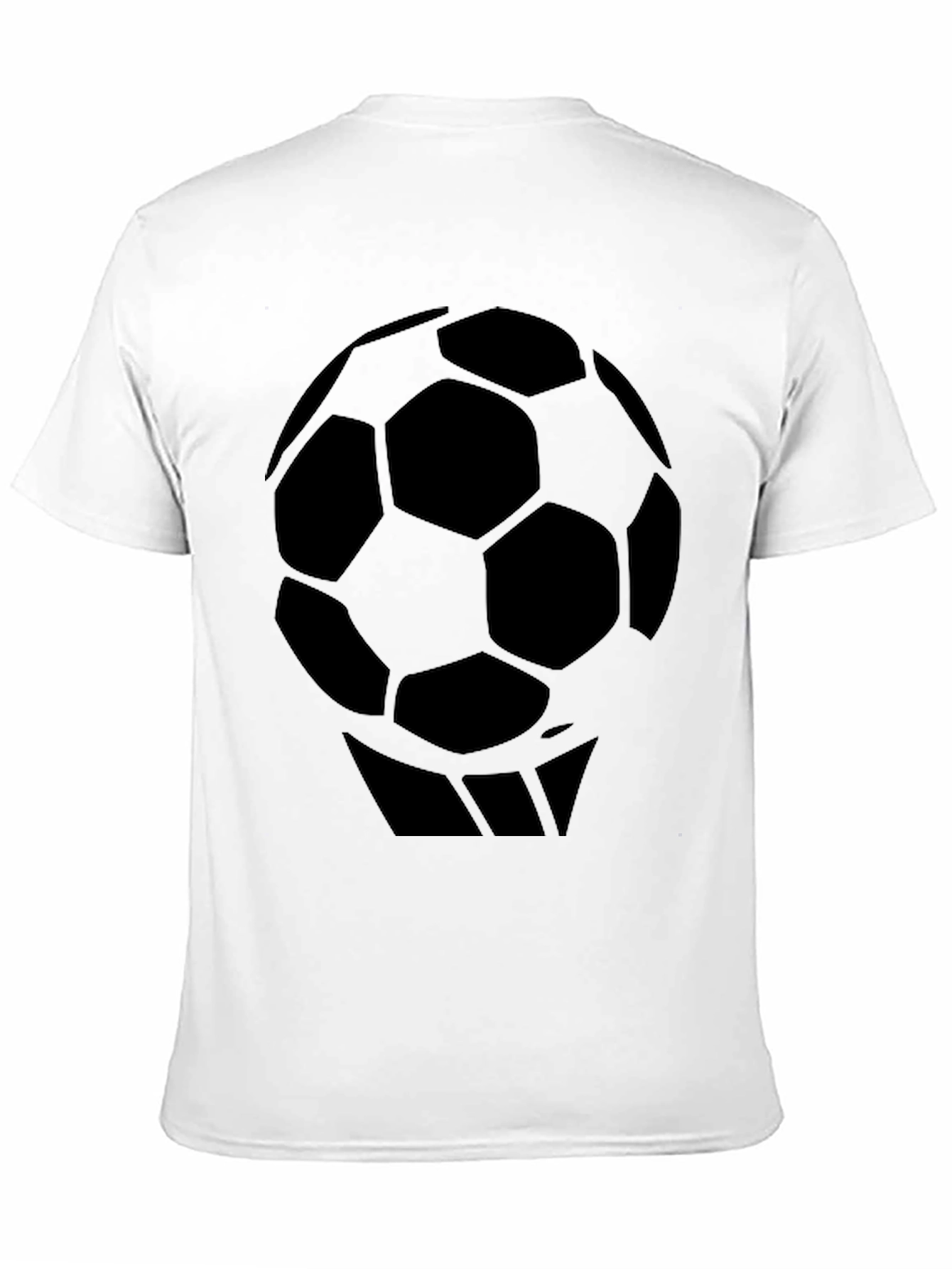 Mens Black Soccer Ball Graphic T-Shirt