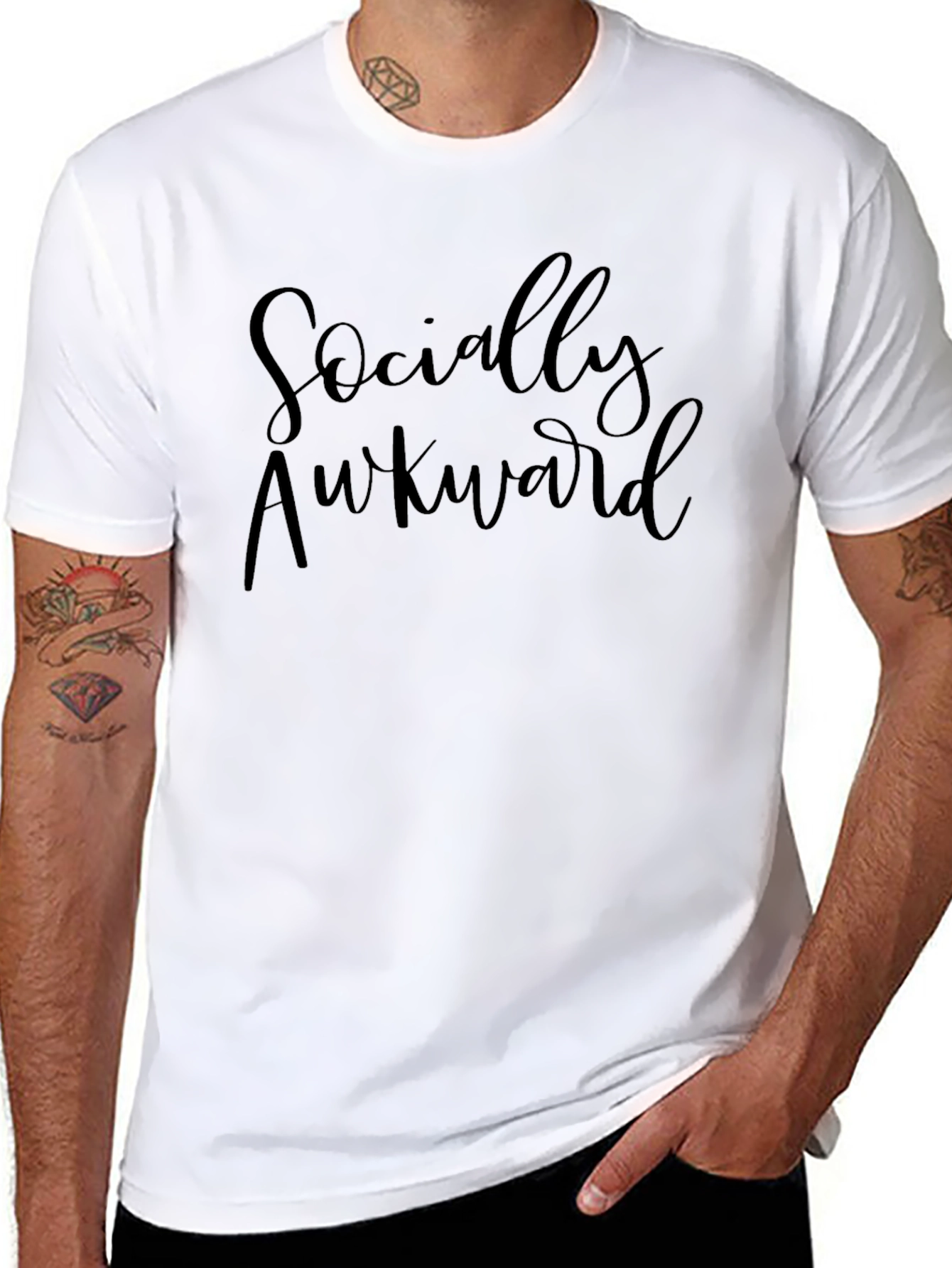 Socially Awkward Graphic Tee - Soft Cotton Blend