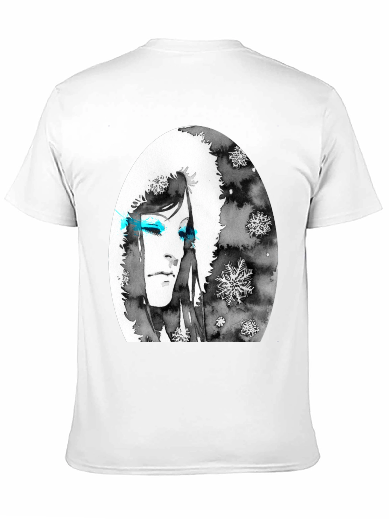 Winter Woman Graphic Tee - Soft Black Cotton