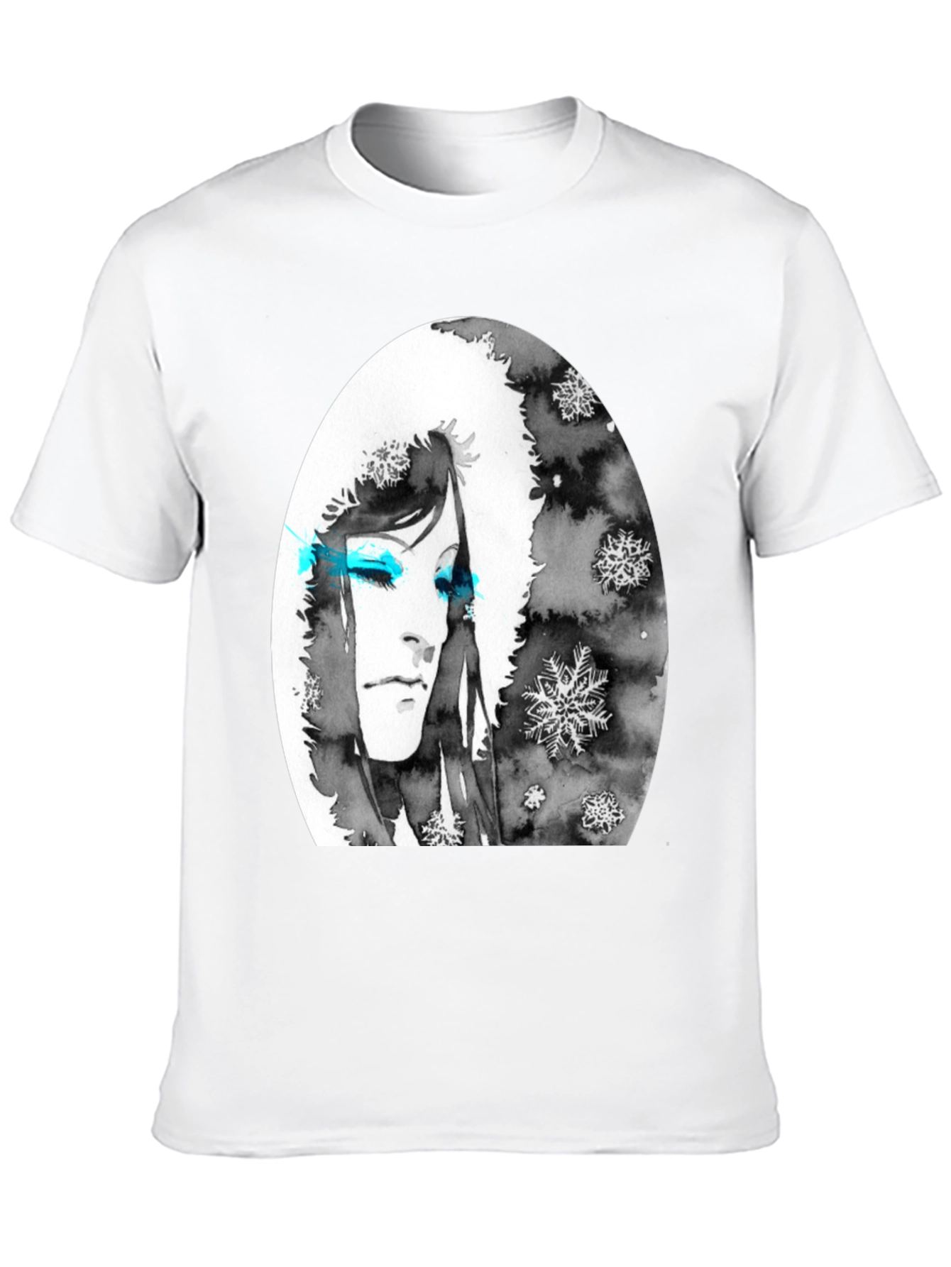 Winter Woman Graphic Tee - Soft Black Cotton