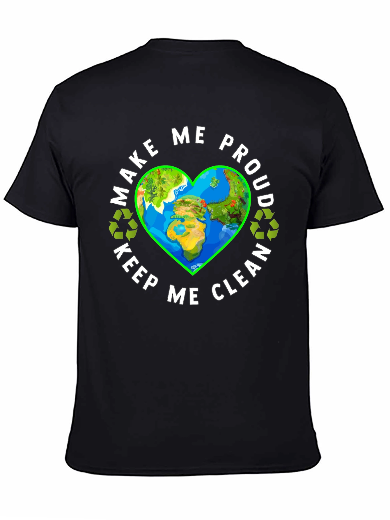 Eco-Friendly Earth Heart Graphic Tee - Make Me Proud
