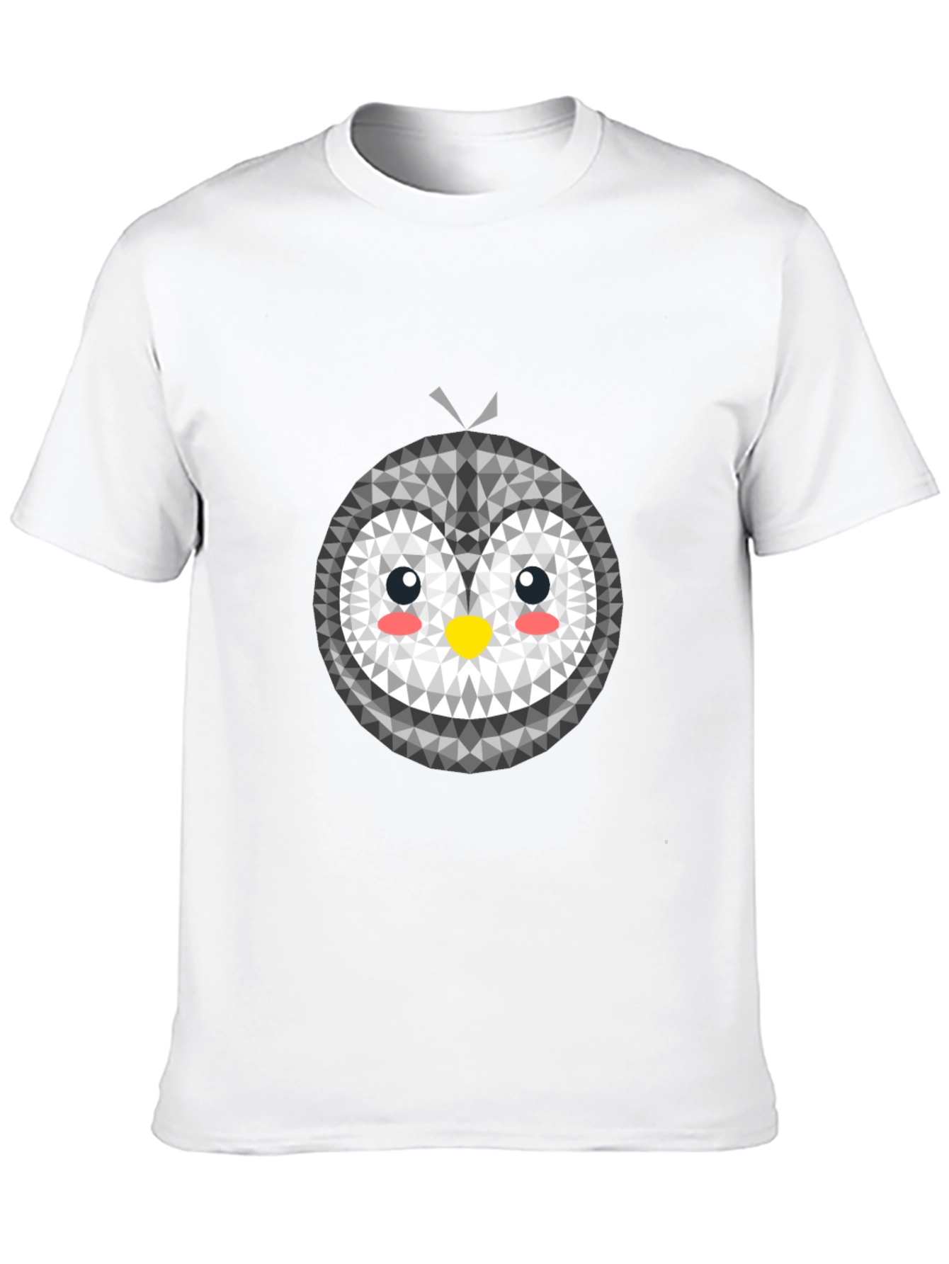 Geometric Penguin Graphic Tee - Black