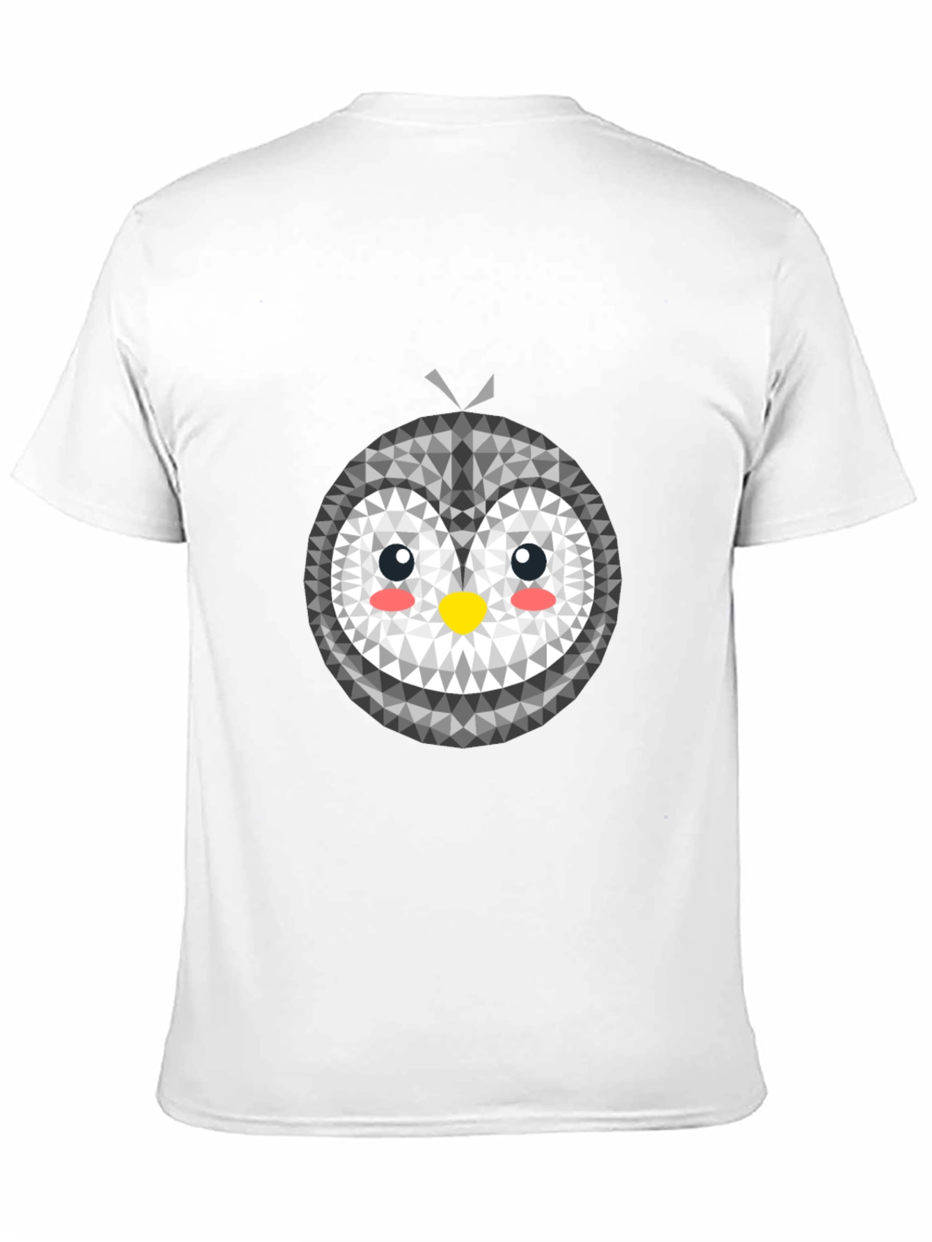Geometric Penguin Graphic Tee - Black