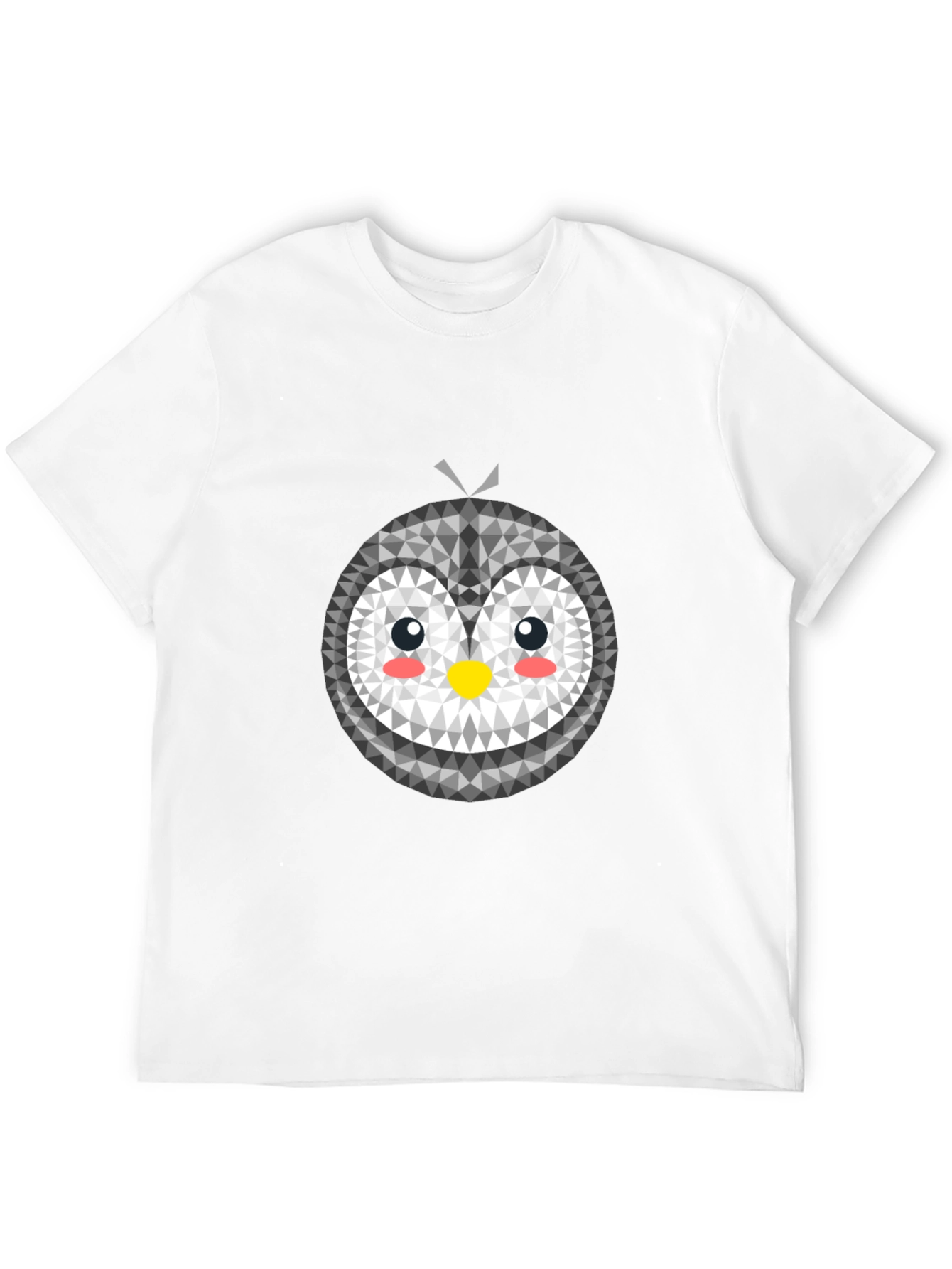 Geometric Penguin Graphic Tee - Black