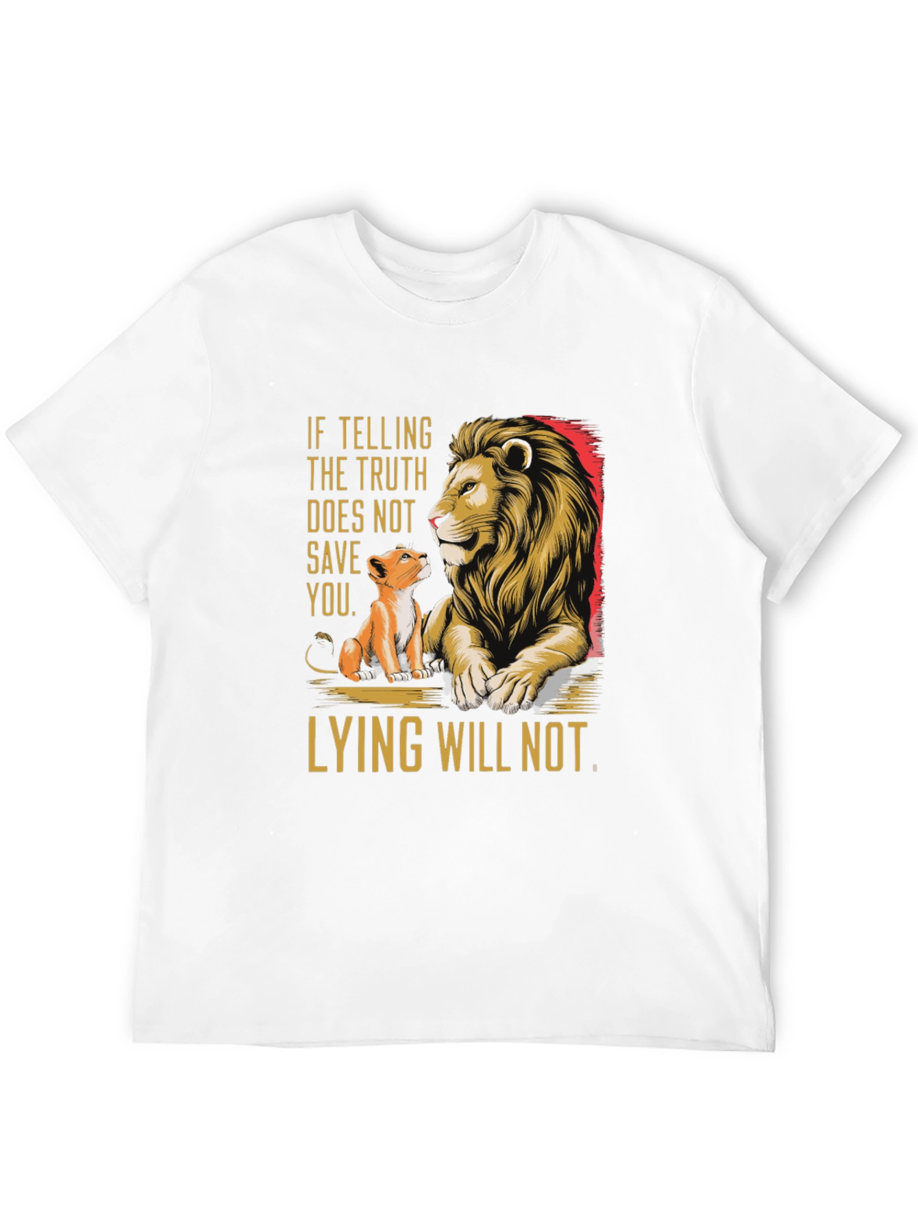 Truth Lion Graphic Tee - Mens Black T-Shirt