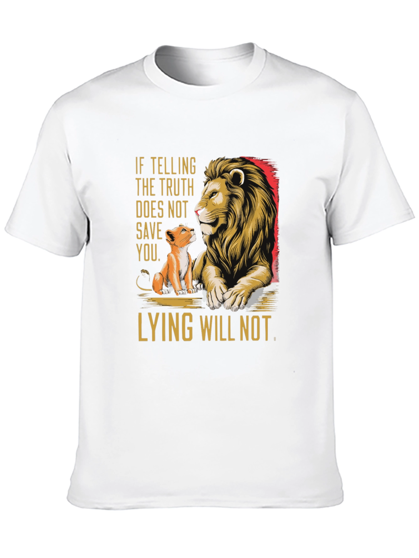 Truth Lion Graphic Tee - Mens Black T-Shirt