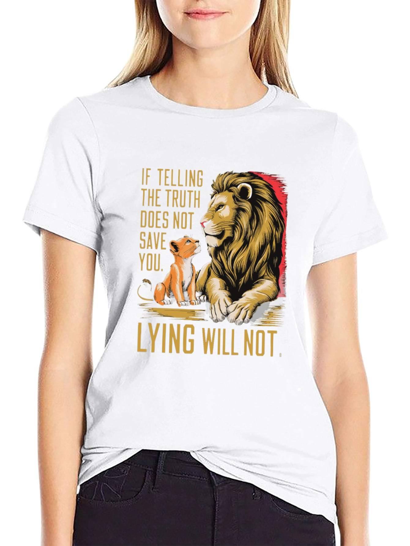 Truth Lion Graphic Tee - Mens Black T-Shirt