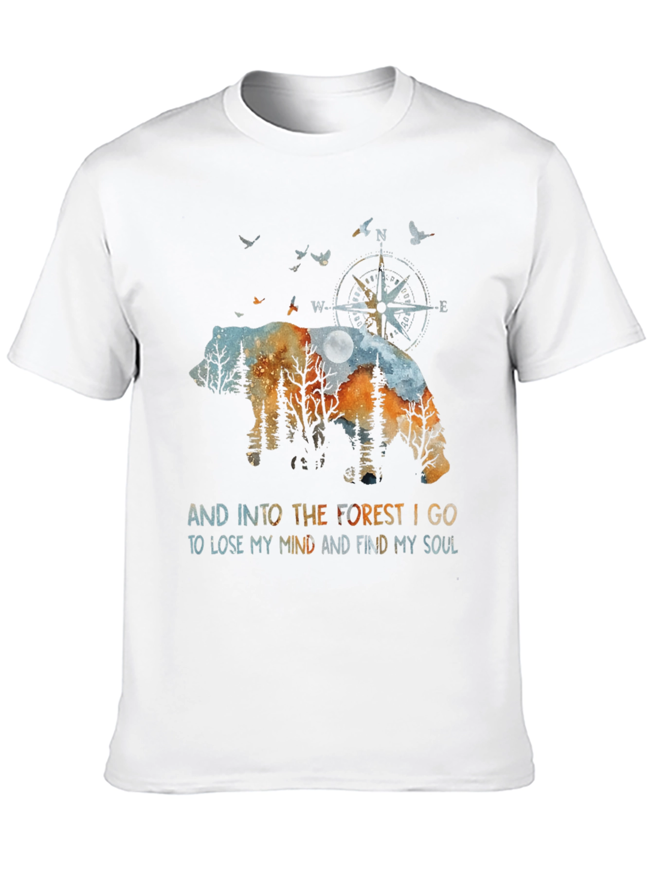 Nature Bear Graphic T-Shirt - Find Your Soul