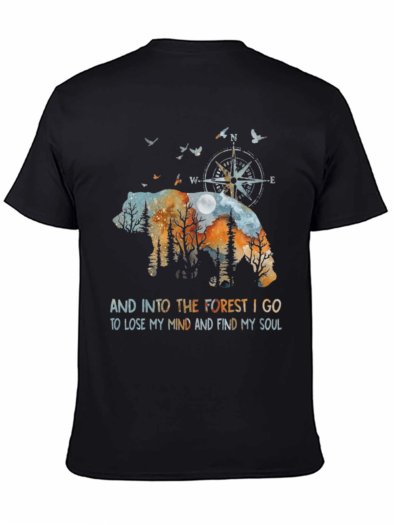 Nature Bear Graphic T-Shirt - Find Your Soul