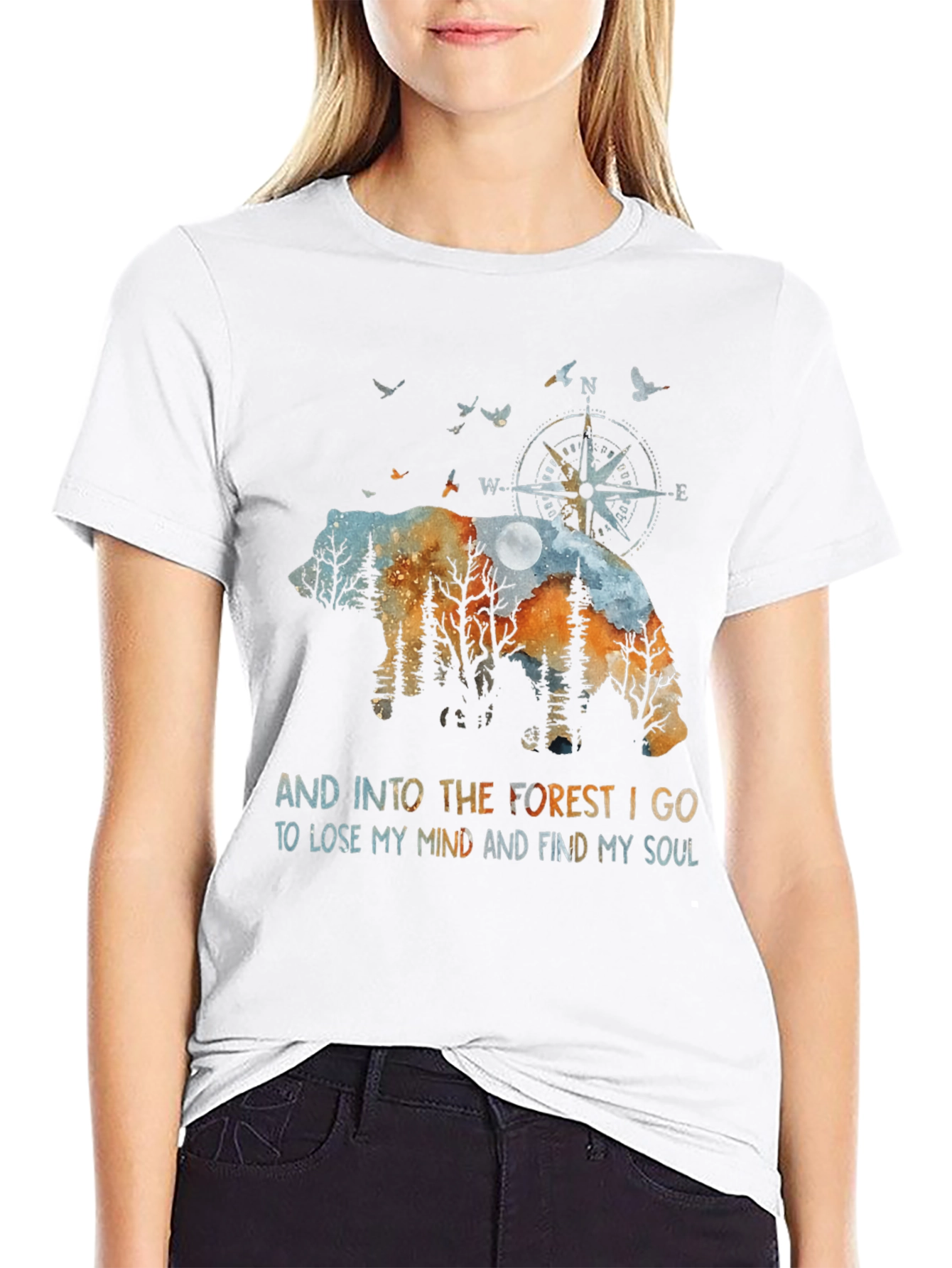 Nature Bear Graphic T-Shirt - Find Your Soul
