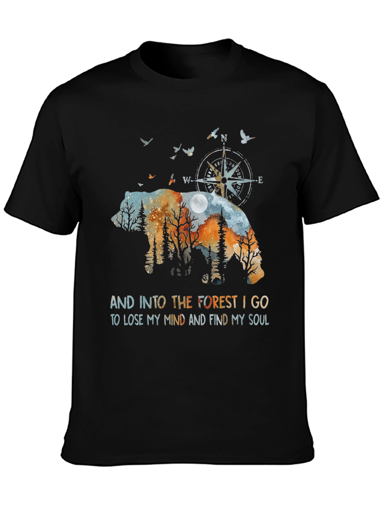 Nature Bear Graphic T-Shirt - Find Your Soul