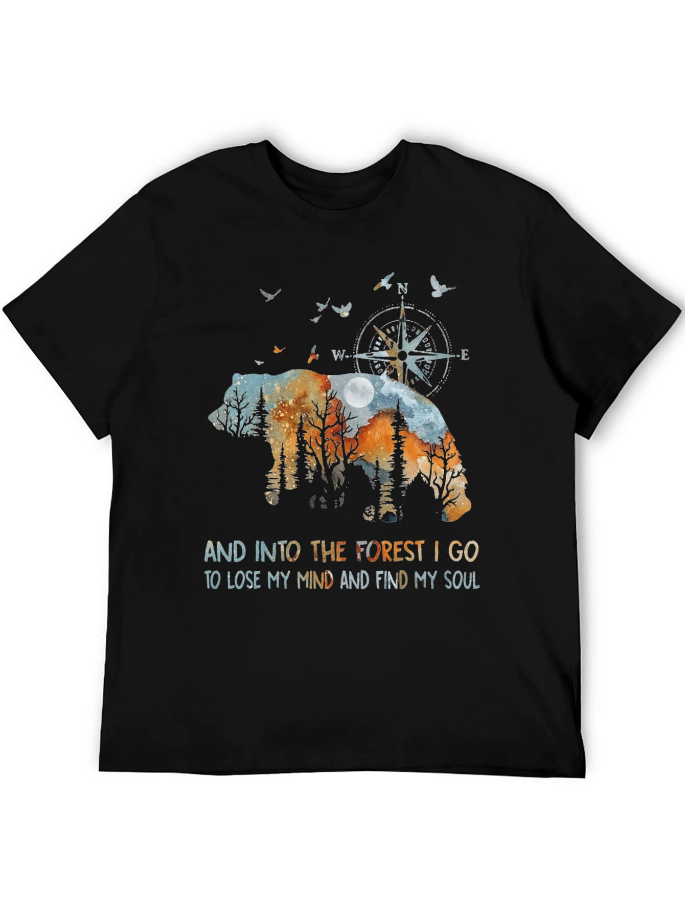 Nature Bear Graphic T-Shirt - Find Your Soul