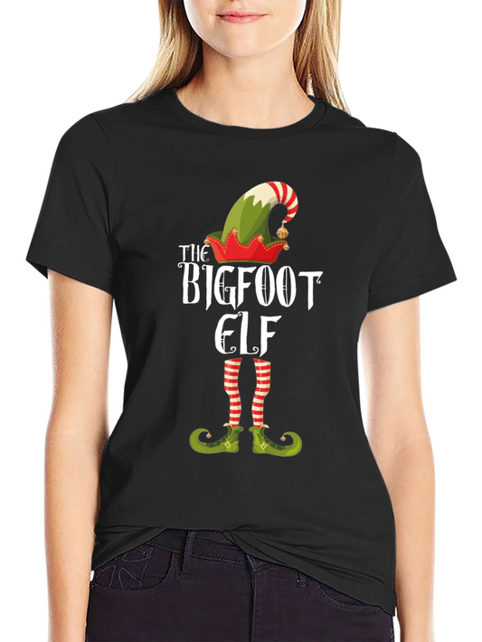 Bigfoot Elf Graphic Tee - Holiday Fun!