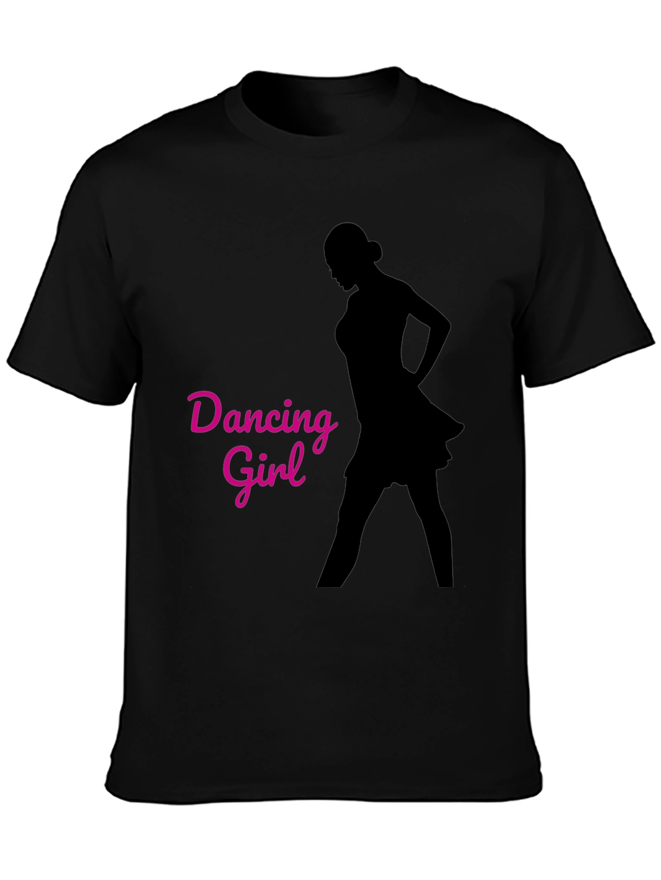 Dancing Girl Graphic Black T-Shirt