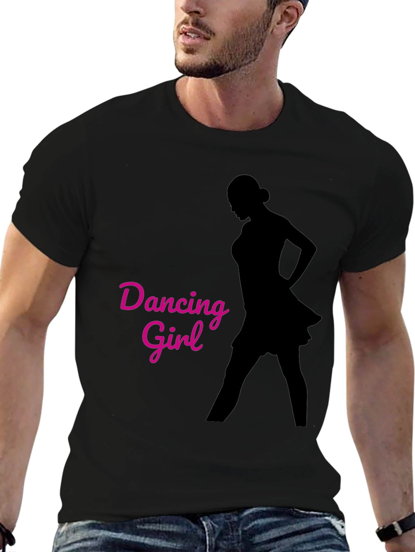 Dancing Girl Graphic Black T-Shirt