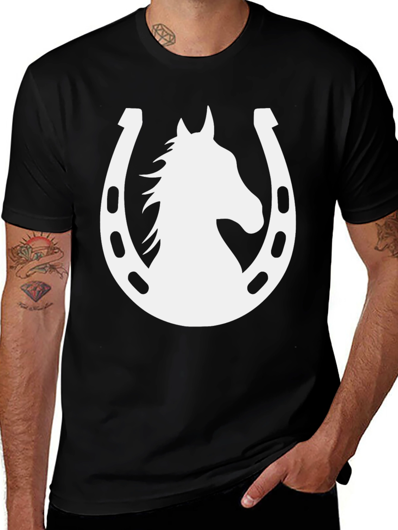 Horse & Horseshoe Graphic T-Shirt