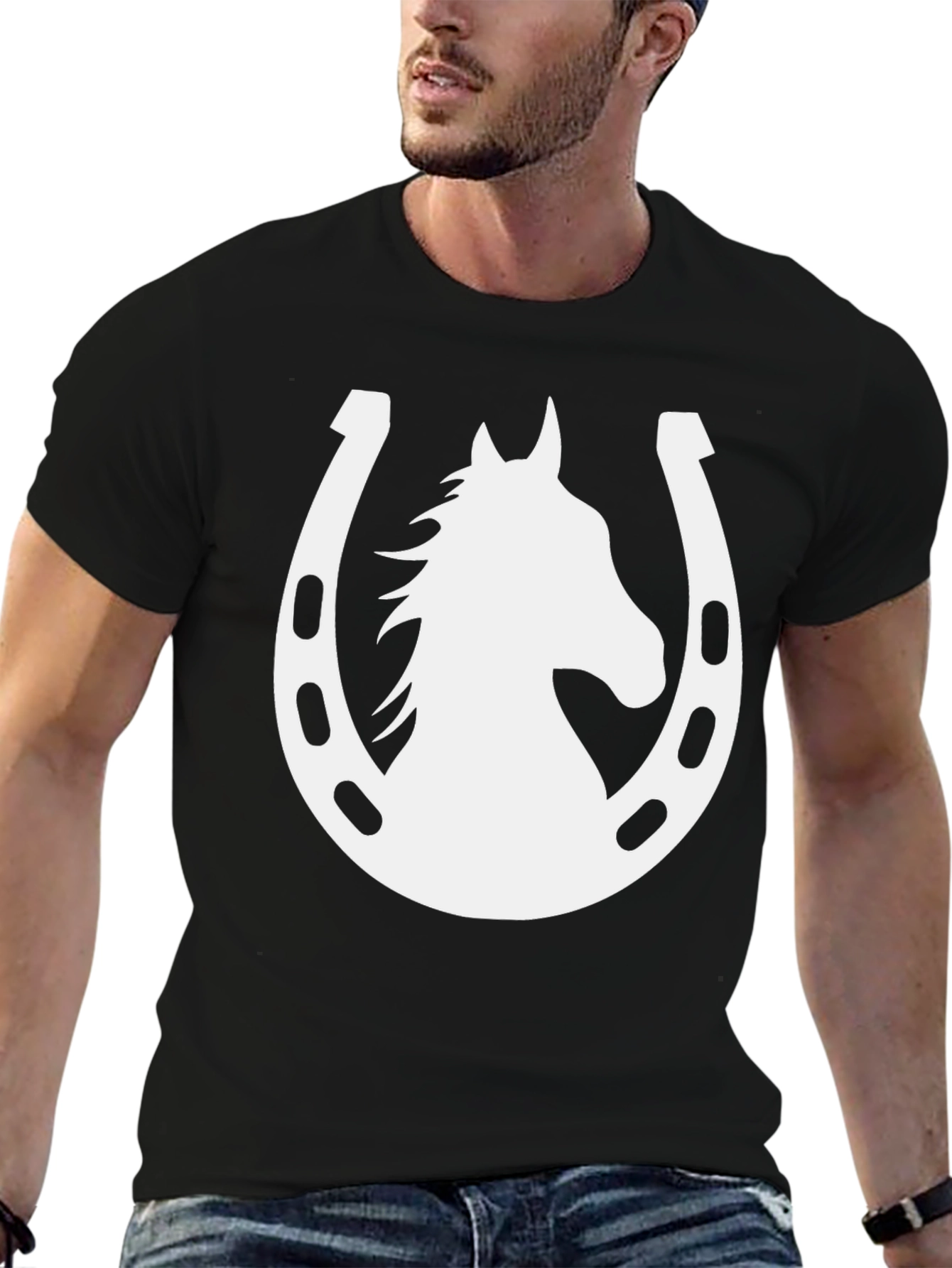 Horse & Horseshoe Graphic T-Shirt