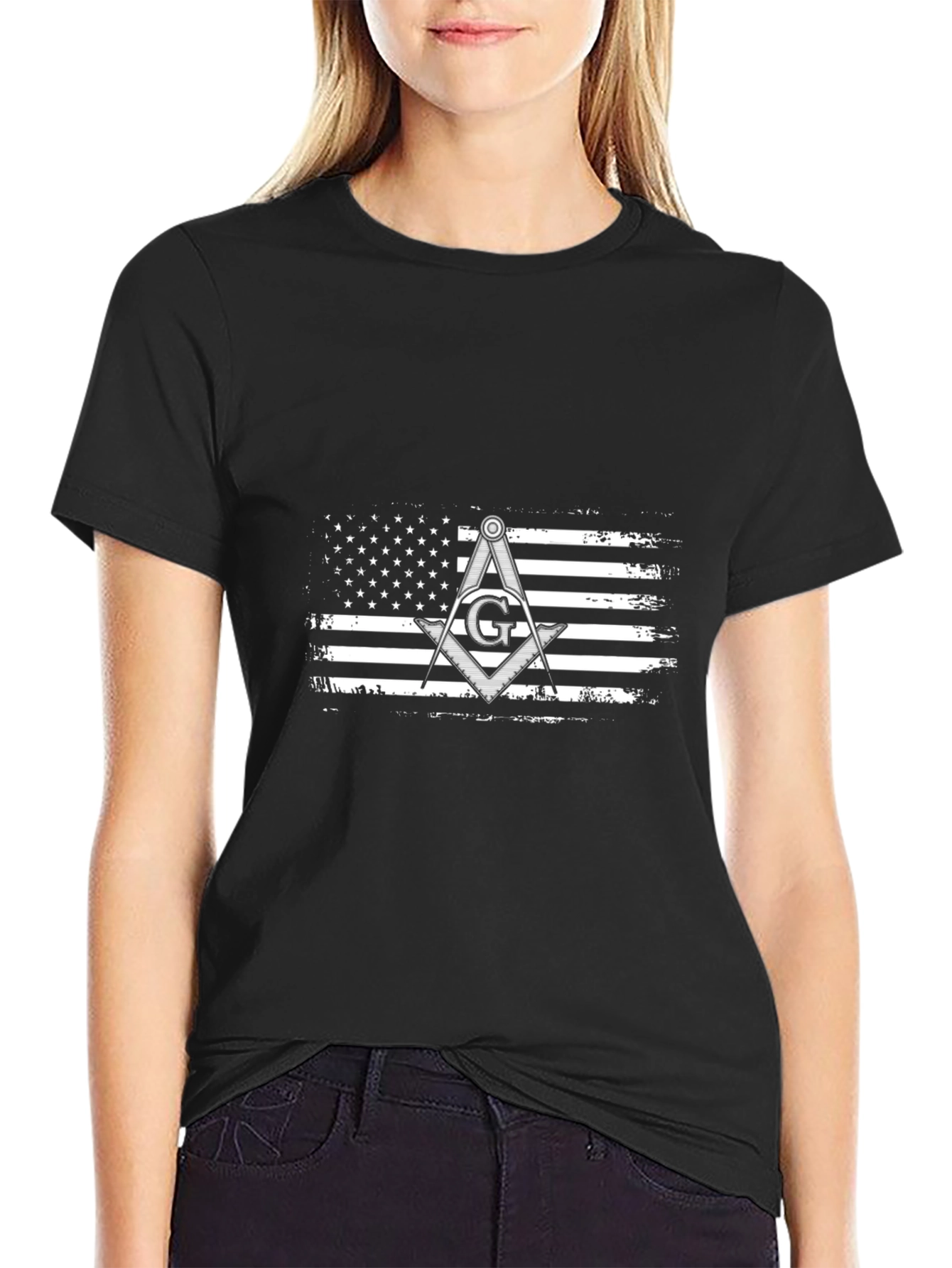 Freemason USA Flag Graphic T-Shirt