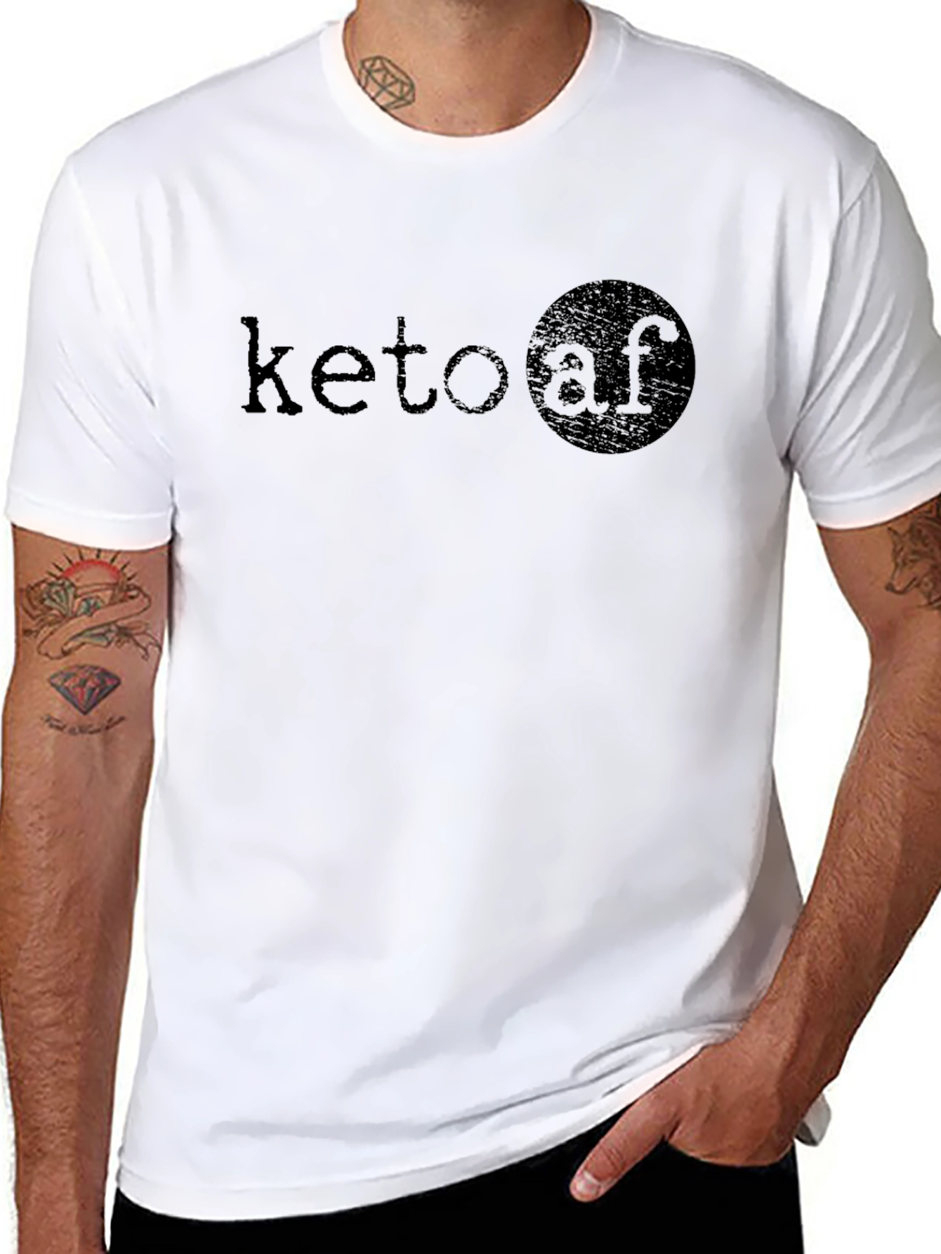 Keto AF Graphic Tee - Black Casual T-Shirt