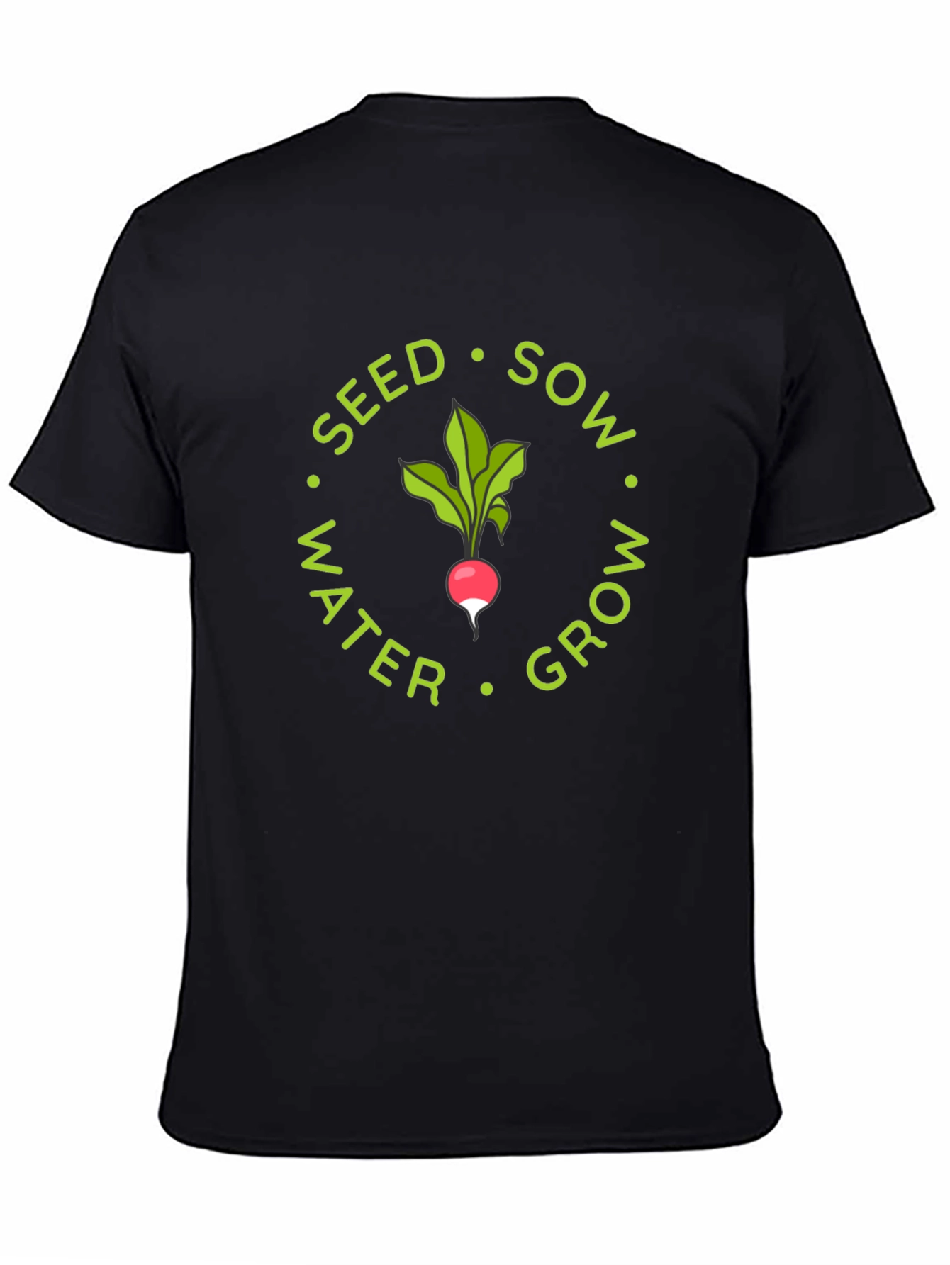 Seed Sow Water Grow Radish Graphic Tee