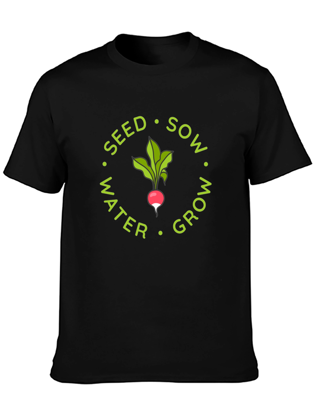 Seed Sow Water Grow Radish Graphic Tee