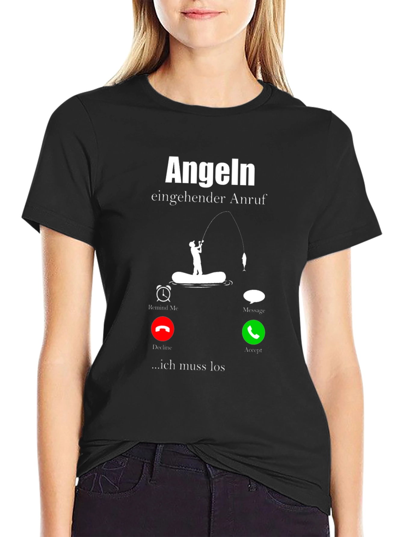 Angeln Incoming Call Fishing T-Shirt