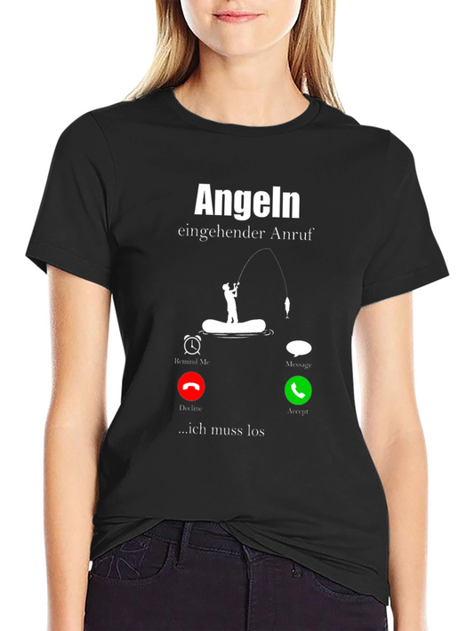 Angeln Incoming Call Fishing T-Shirt